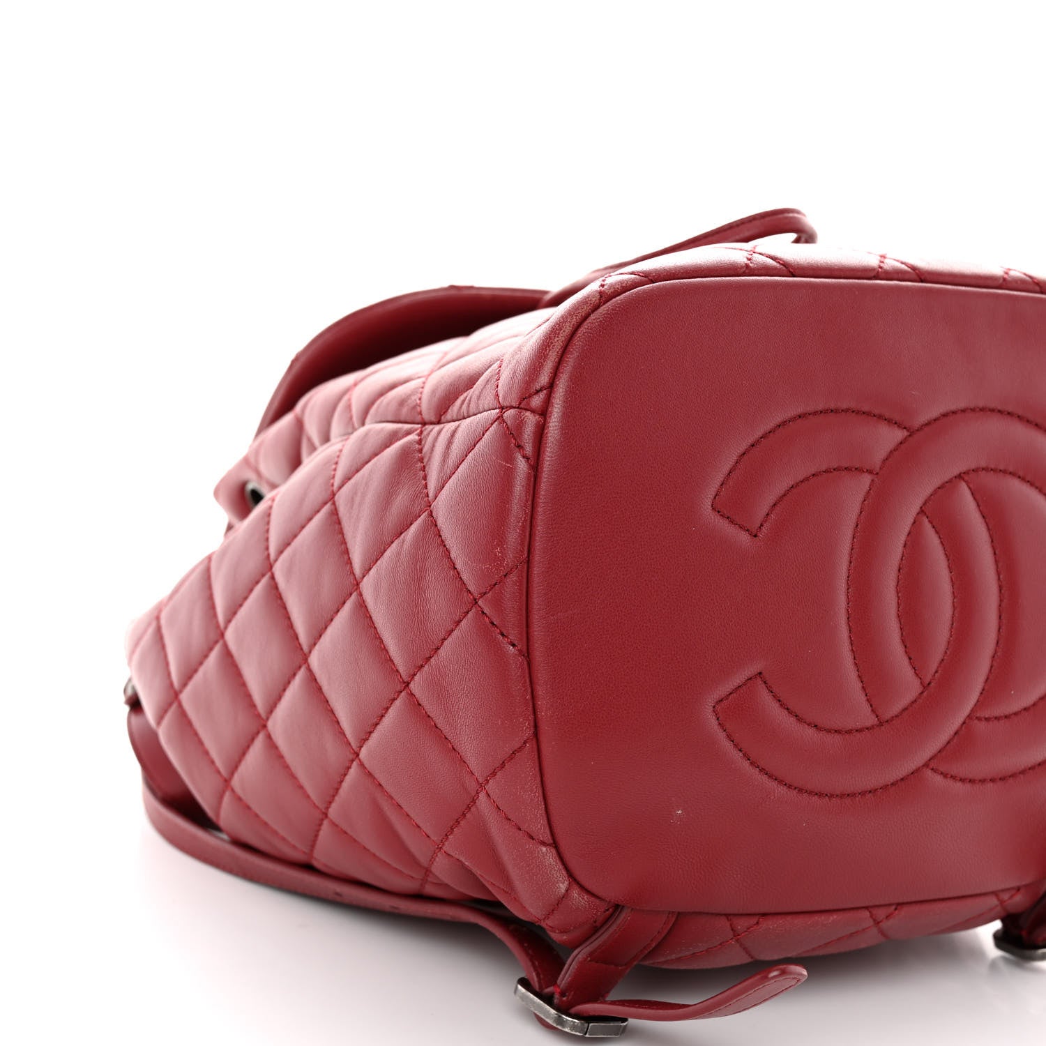 Chanel Lambskin Quilted Daily Supple Backpack Dark Red 9 of 11