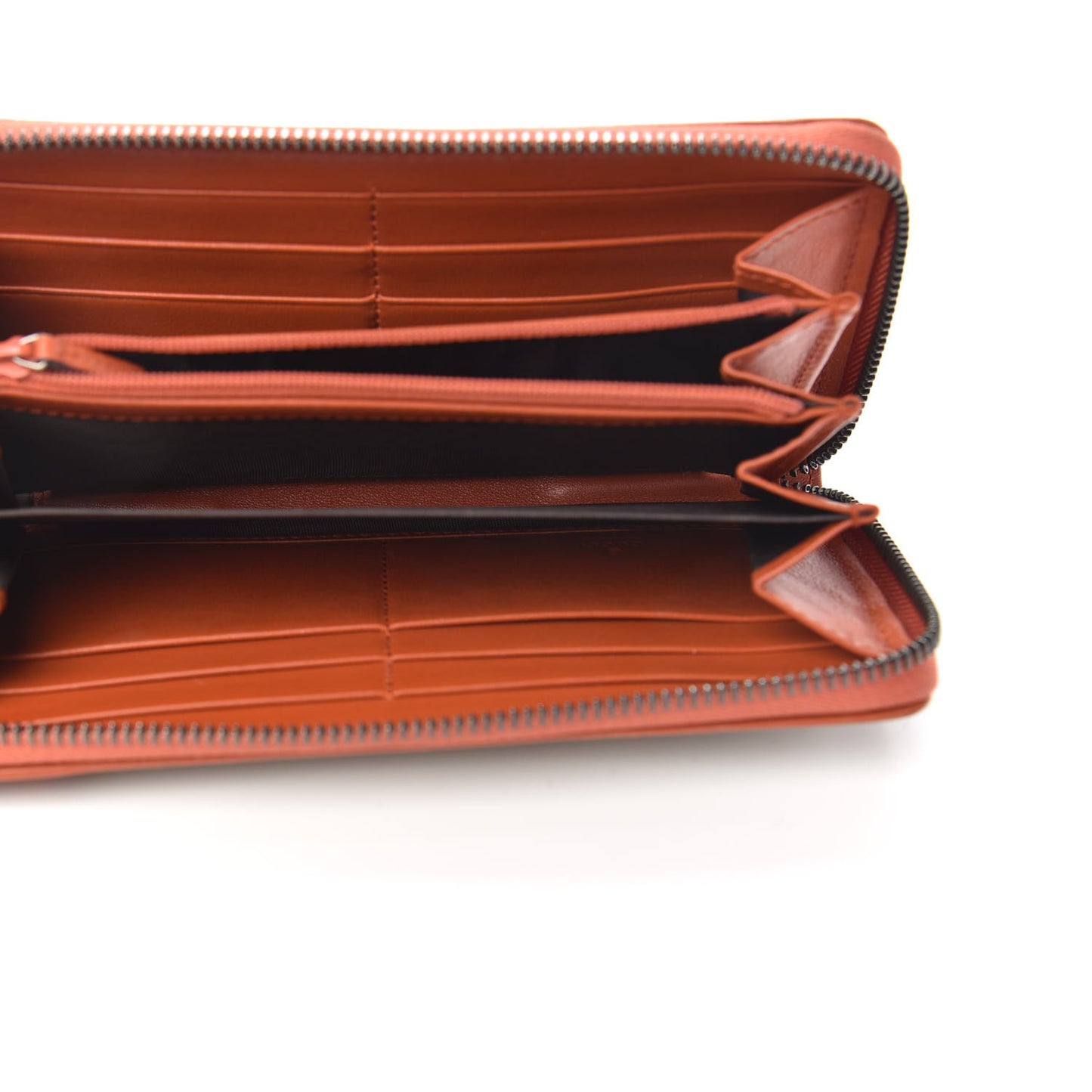 GG Supreme Monogram Web Zip Around Wallet Orange
