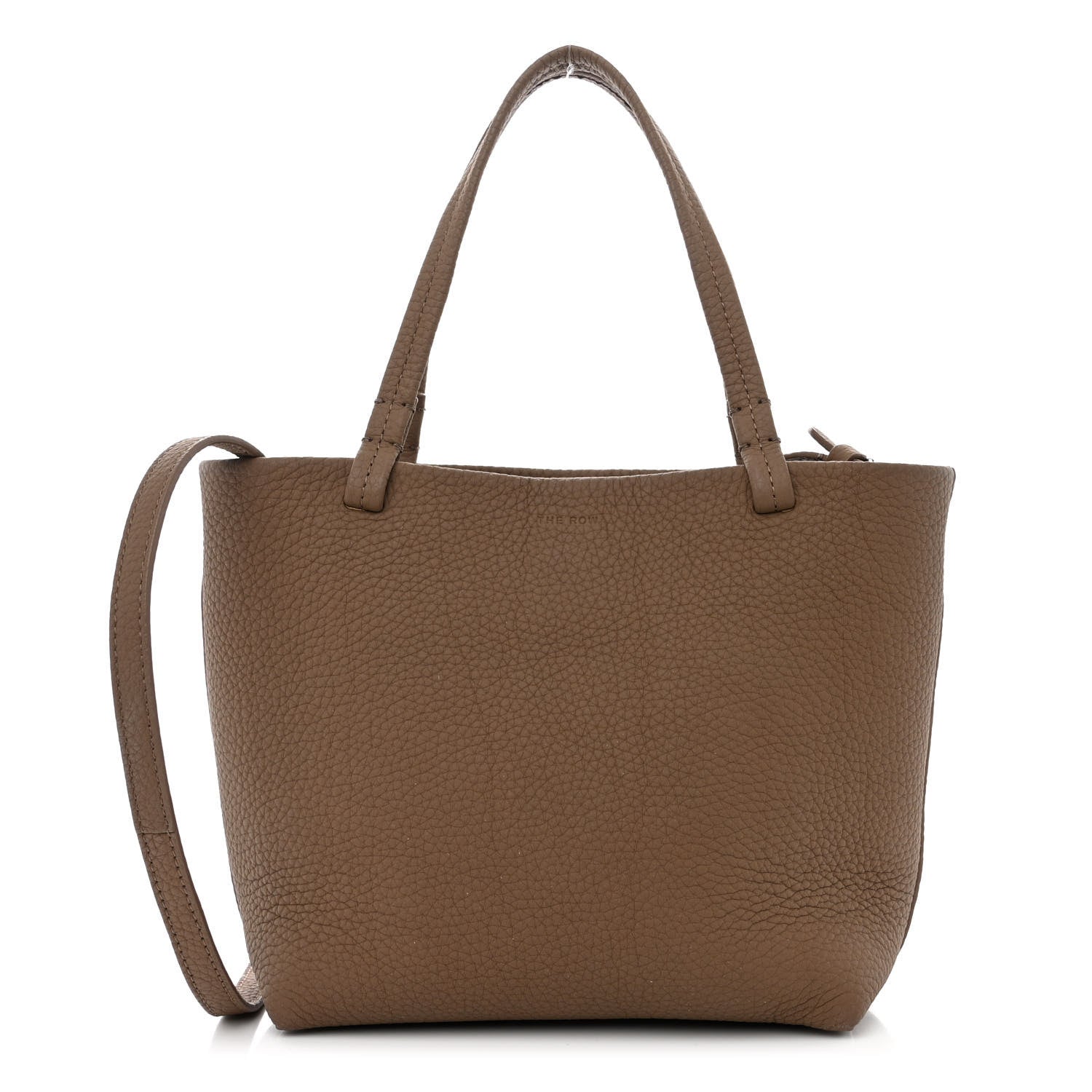 The Row Matte Grained Calfskin Small Park Tote Brown 1 of 9