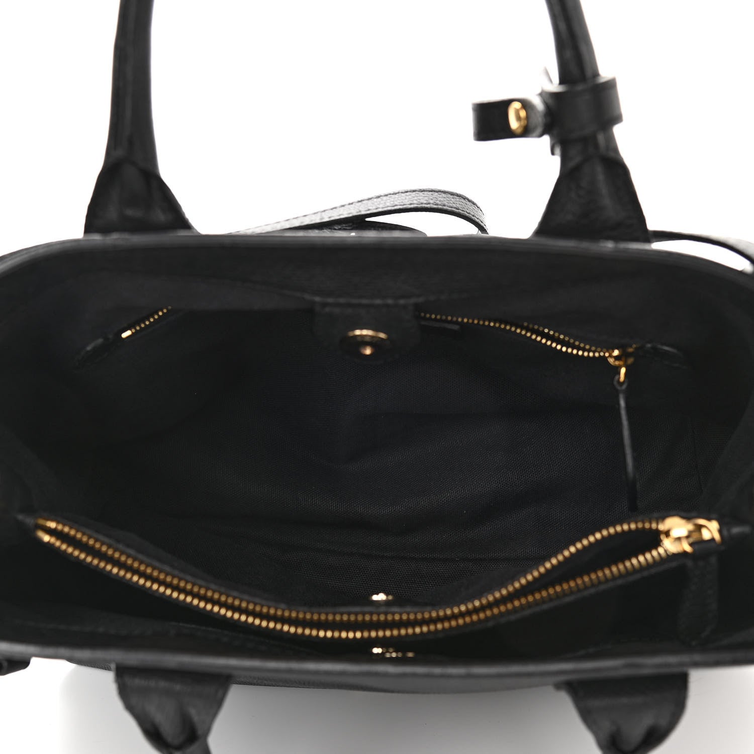 Burberry Derby Calfskin House Check Medium Banner Tote Black 5 of 11