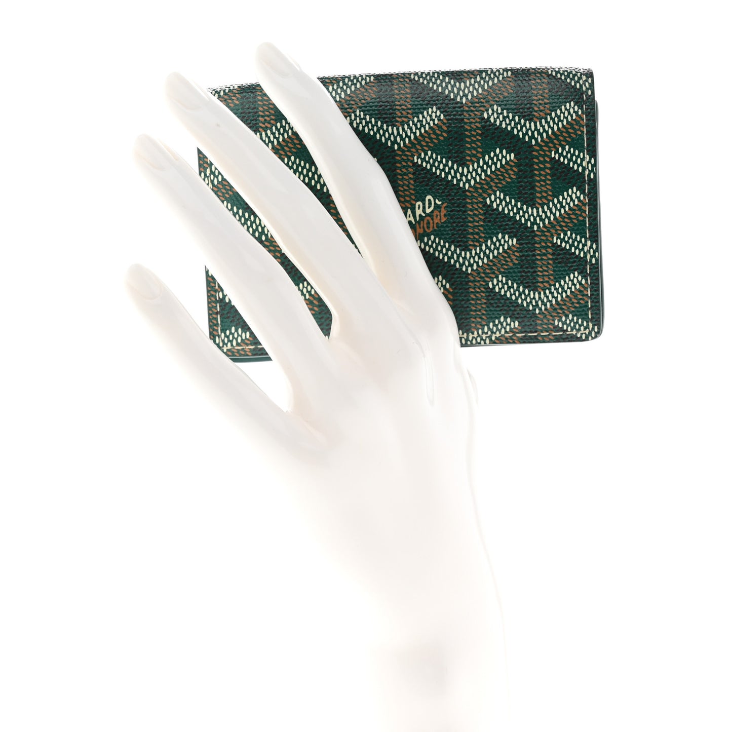 Goyardine Business Card Holder Green