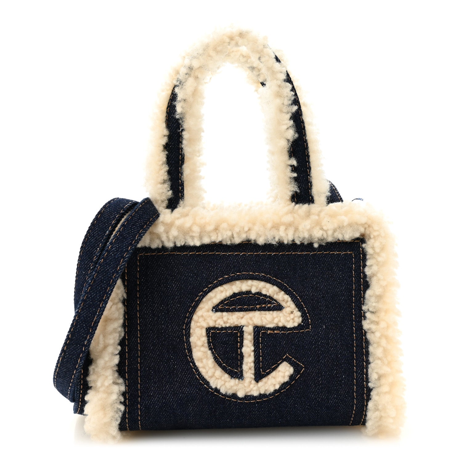 Telfar (テルファー ) x UGG Small Shopping Bag Telfar x UGG Shopping Bag Small Black in Shearling/Leather - US