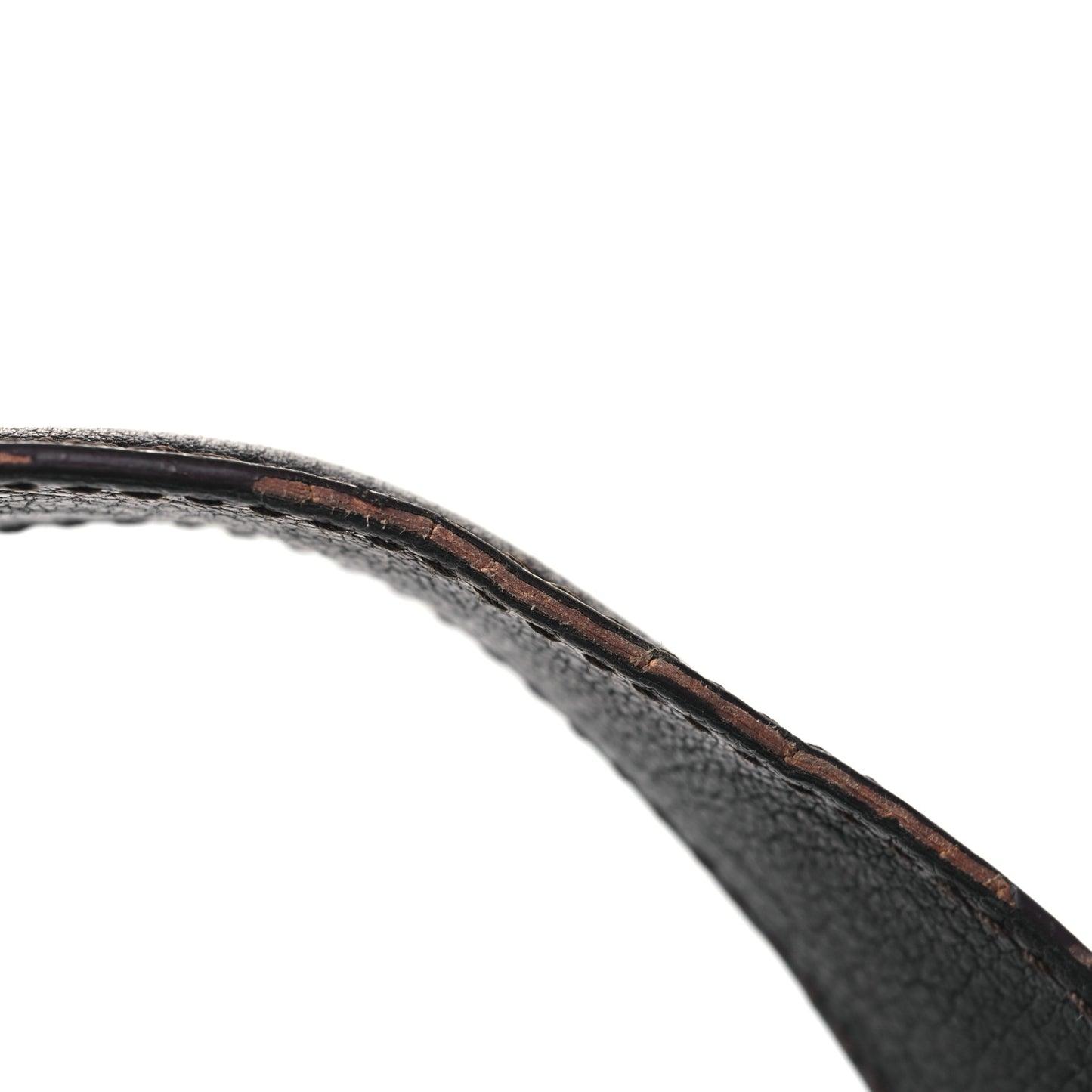 Calfskin Stitched Outdoor Ligne Bowler Brown