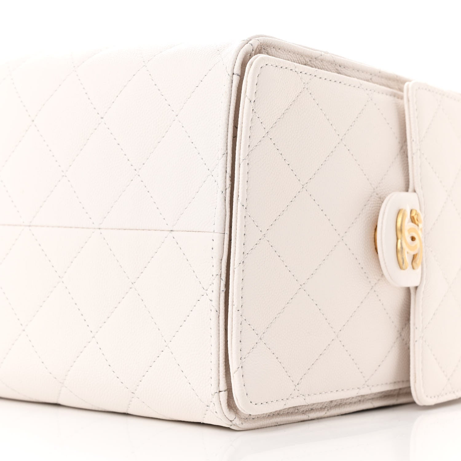 Chanel Caviar Quilted Medium Chanel 25 Handbag White 12 of 15