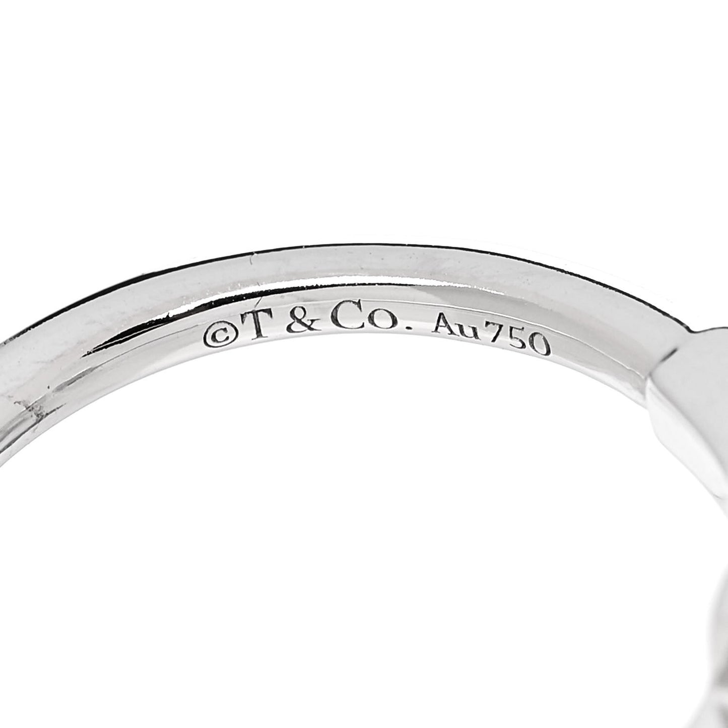 18K White Gold T Wire Ring 50 5.5