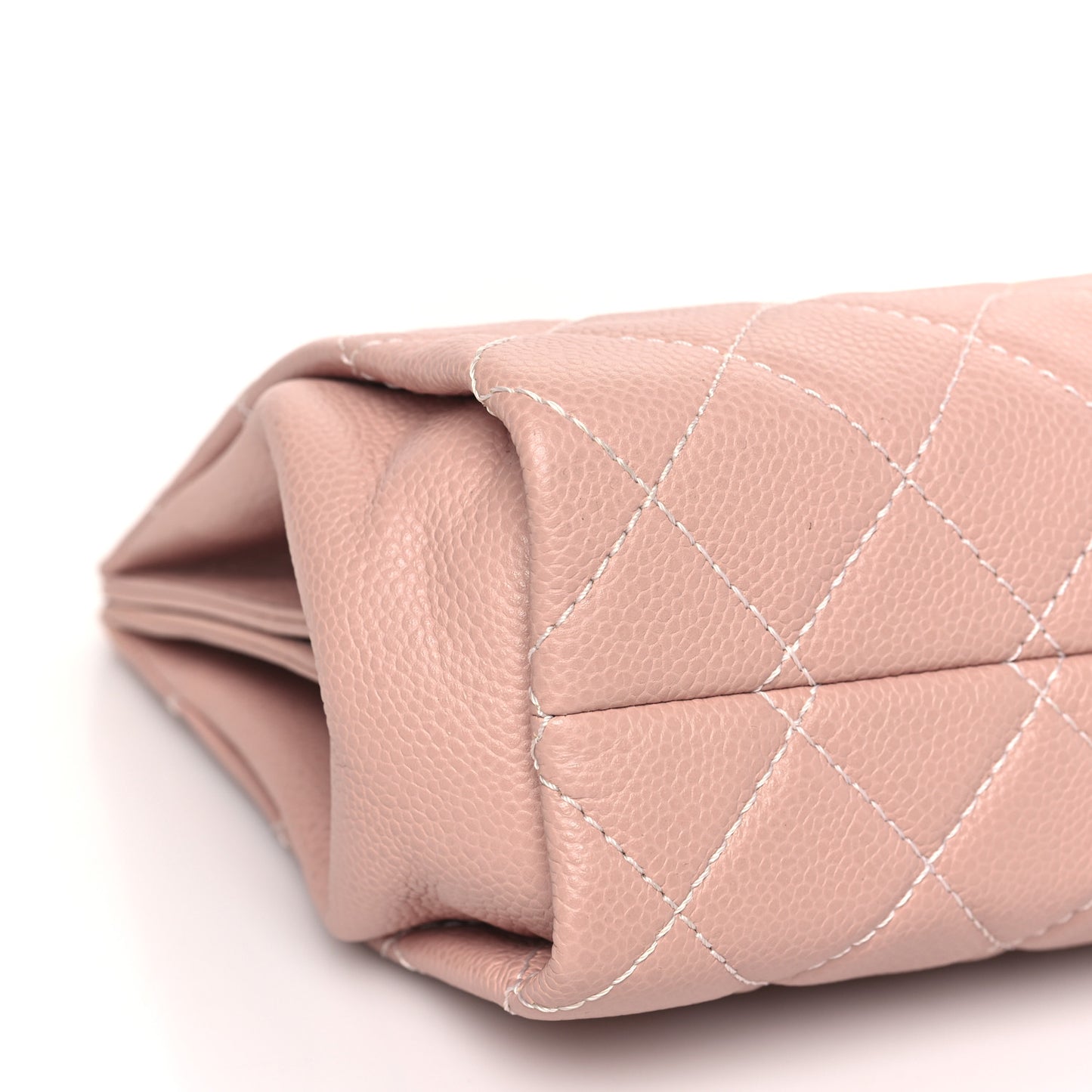 Caviar Quilted CC Large Clutch Light Pink