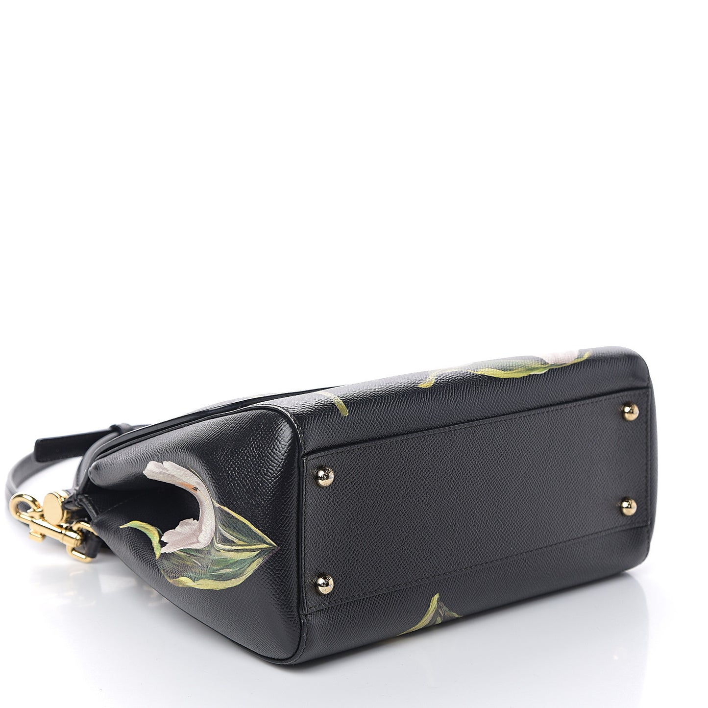 Dauphine Tulip Print Medium Miss Sicily Satchel Black