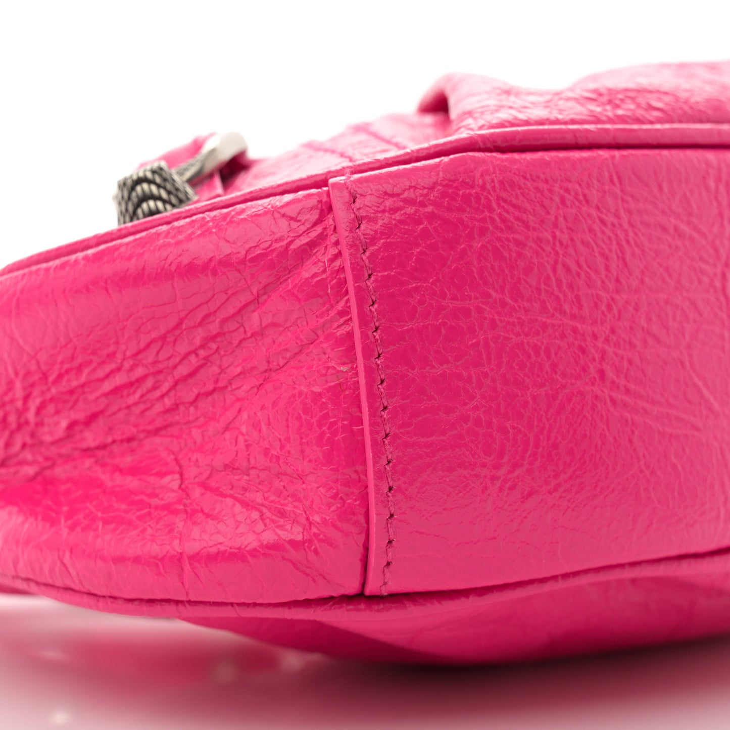 Agneau Arena Le Cagole Shoulder Bag XS Hot Pink
