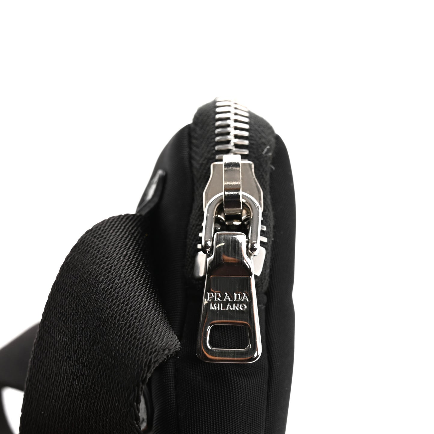 Re-Nylon Belt With Square Pouch Black