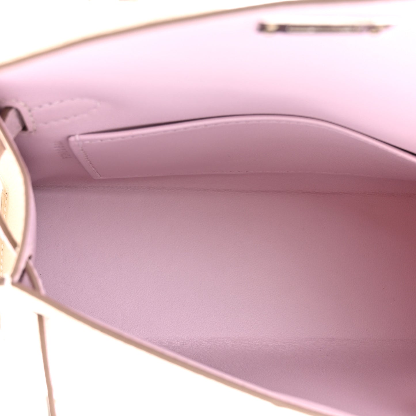 Epsom Mini Kelly Sellier 20 Craie Mauve Pale Gold