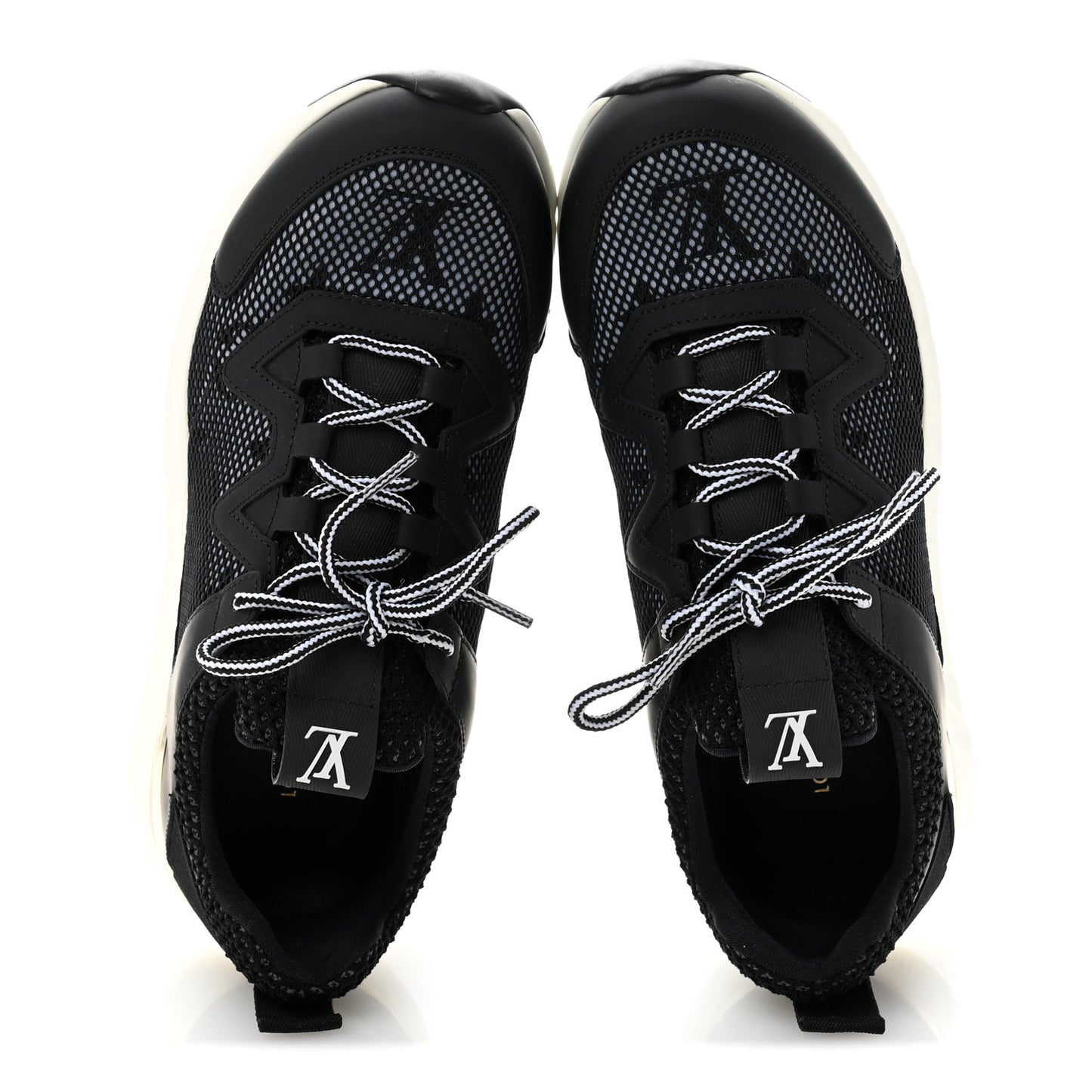 Technical Nylon Monogram Rubber Aftergame Sneakers 36 Black