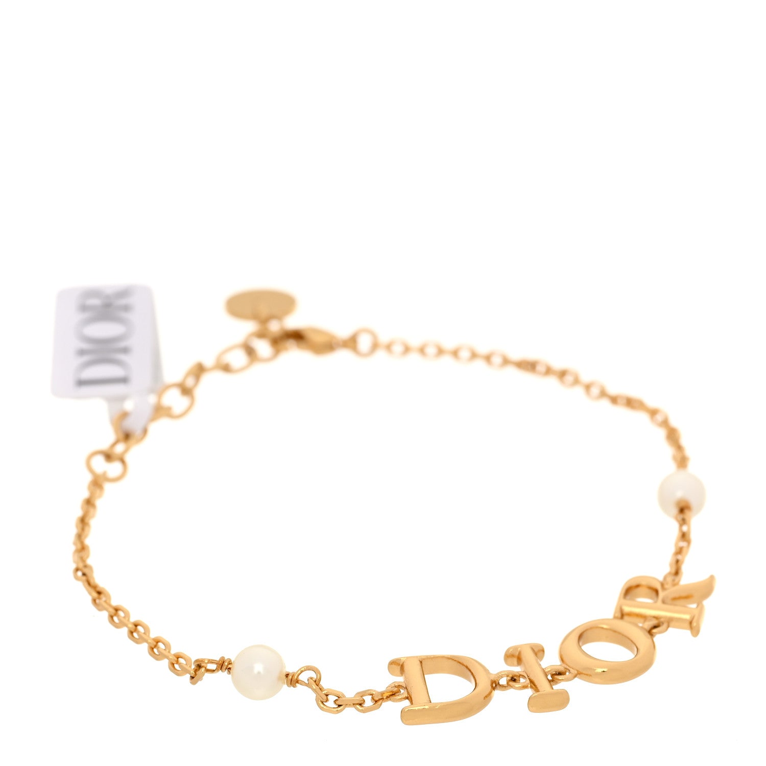 未使用級　Christian Dior　bracelet gold logo s-l400.jpg