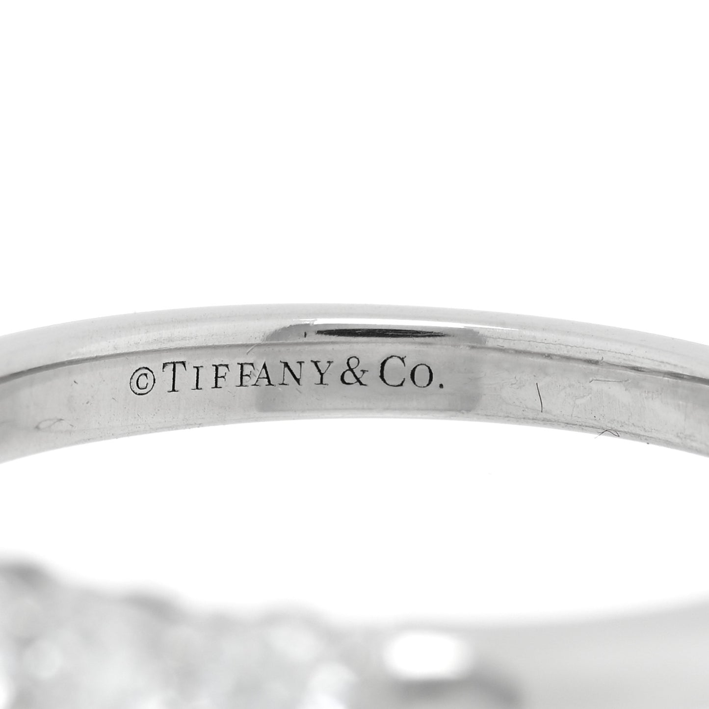 Platinum Diamond 3mm Embrace Half Circle Band Ring 54 7