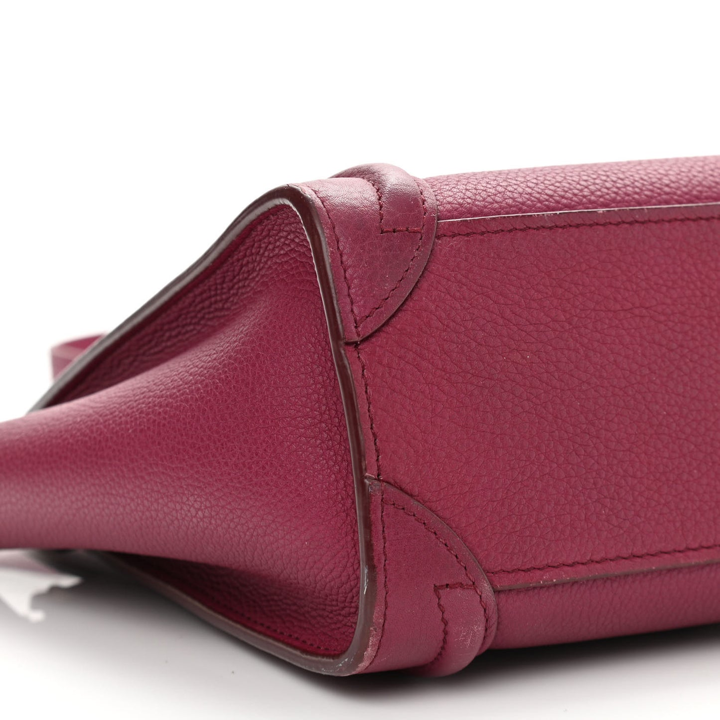 Drummed Calfskin Nano Luggage Plum