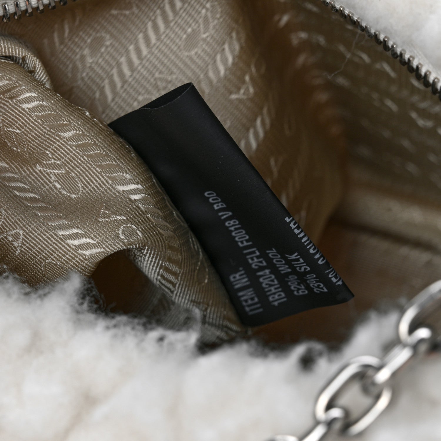Prada Wool Cashmere Re-Edition 2005 Shoulder Bag Naturale 7 of 10