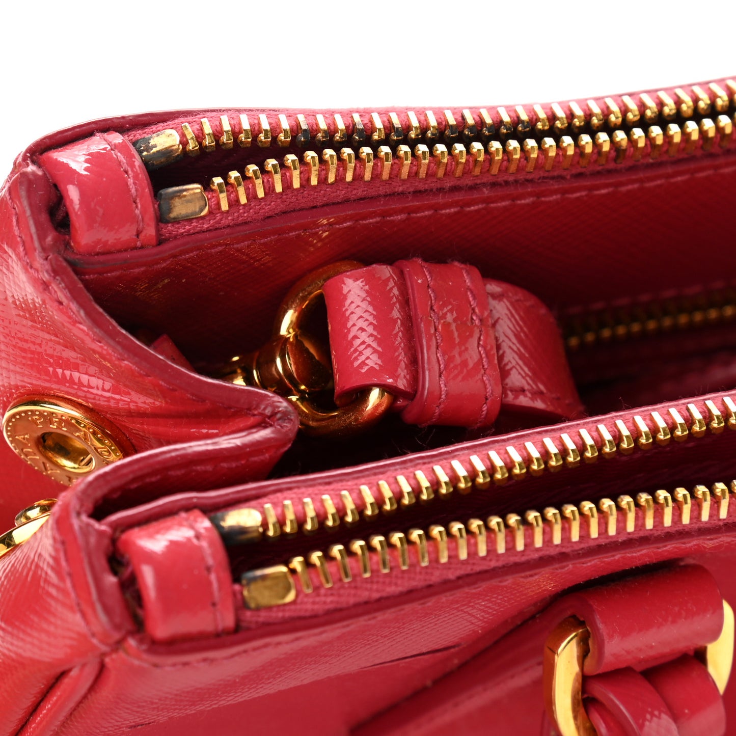 Saffiano Vernice Mini Galleria Double Zip Tote Peonia