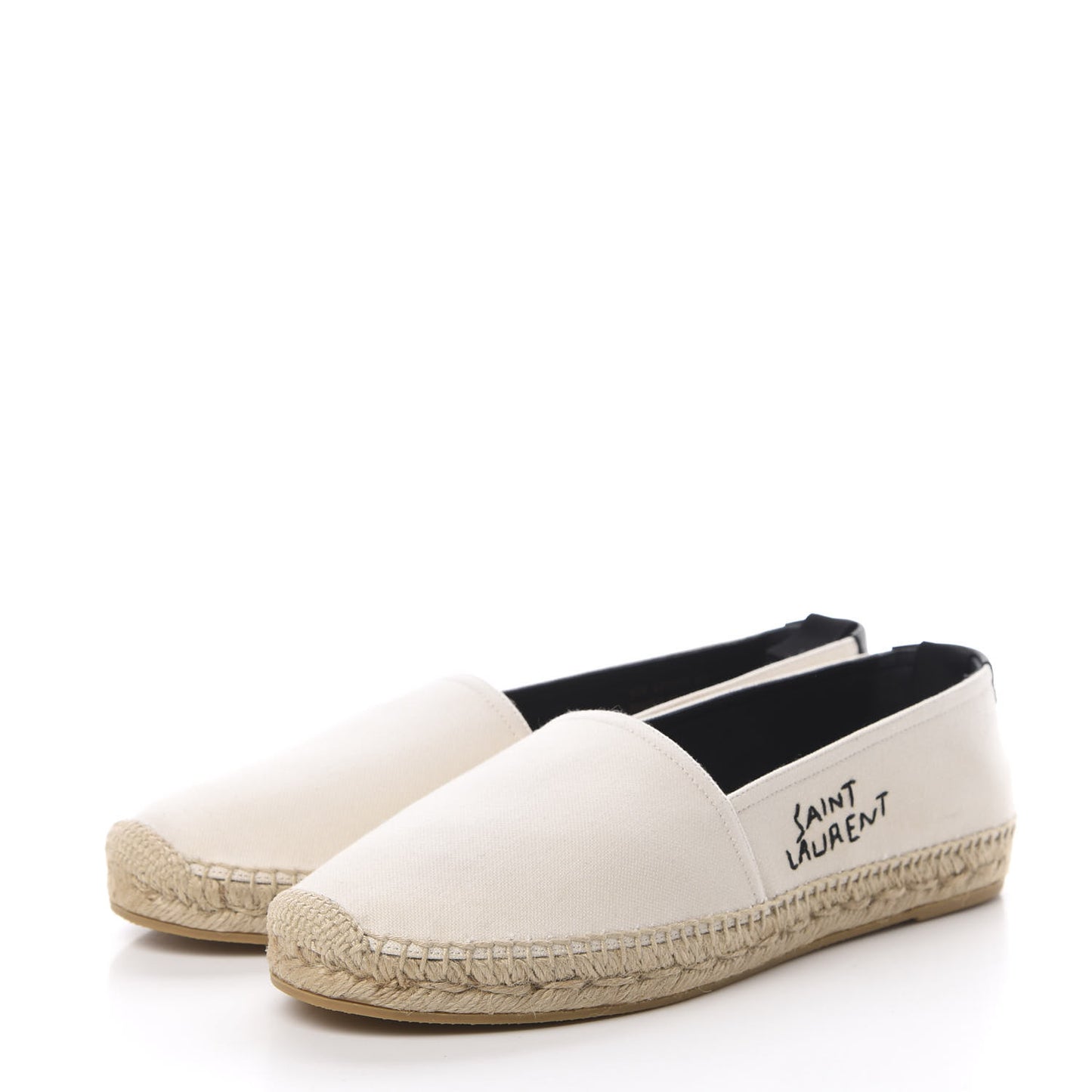 Canvas Nappa Elba Light Logo Embroidered Espadrilles 40 Panna