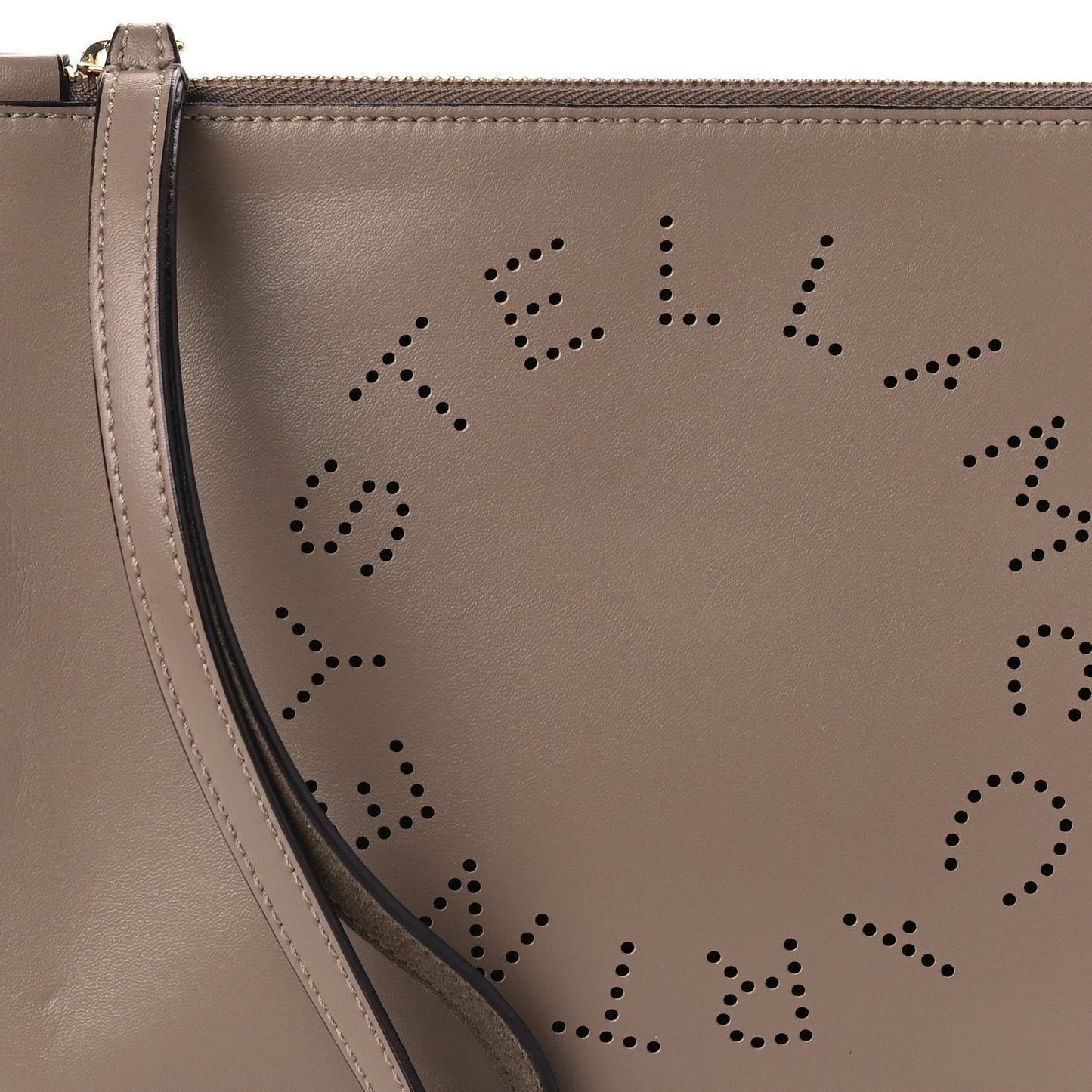 Alter Nappa Perforated Logo Pouch Beige