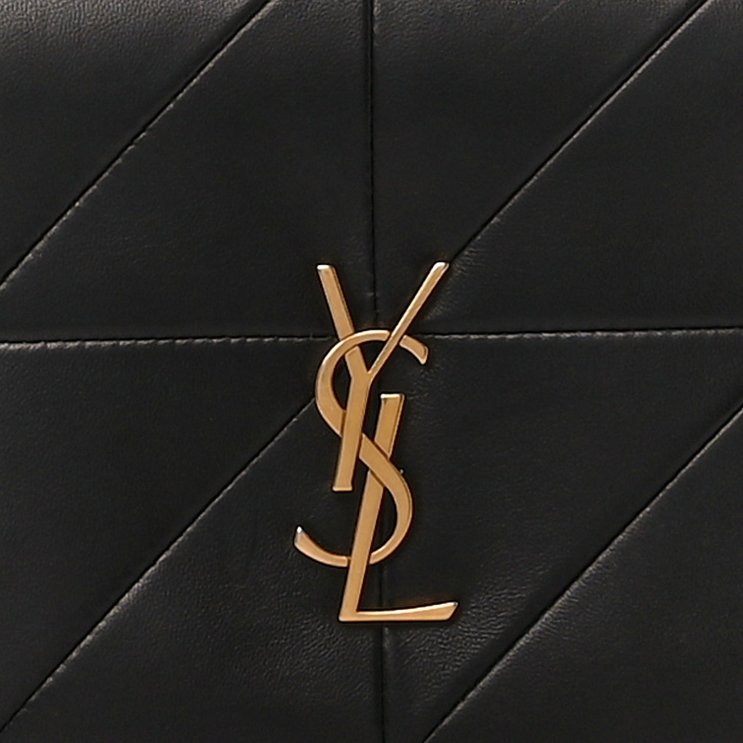 Lambskin Patchwork Monogram Medium Jamie Black