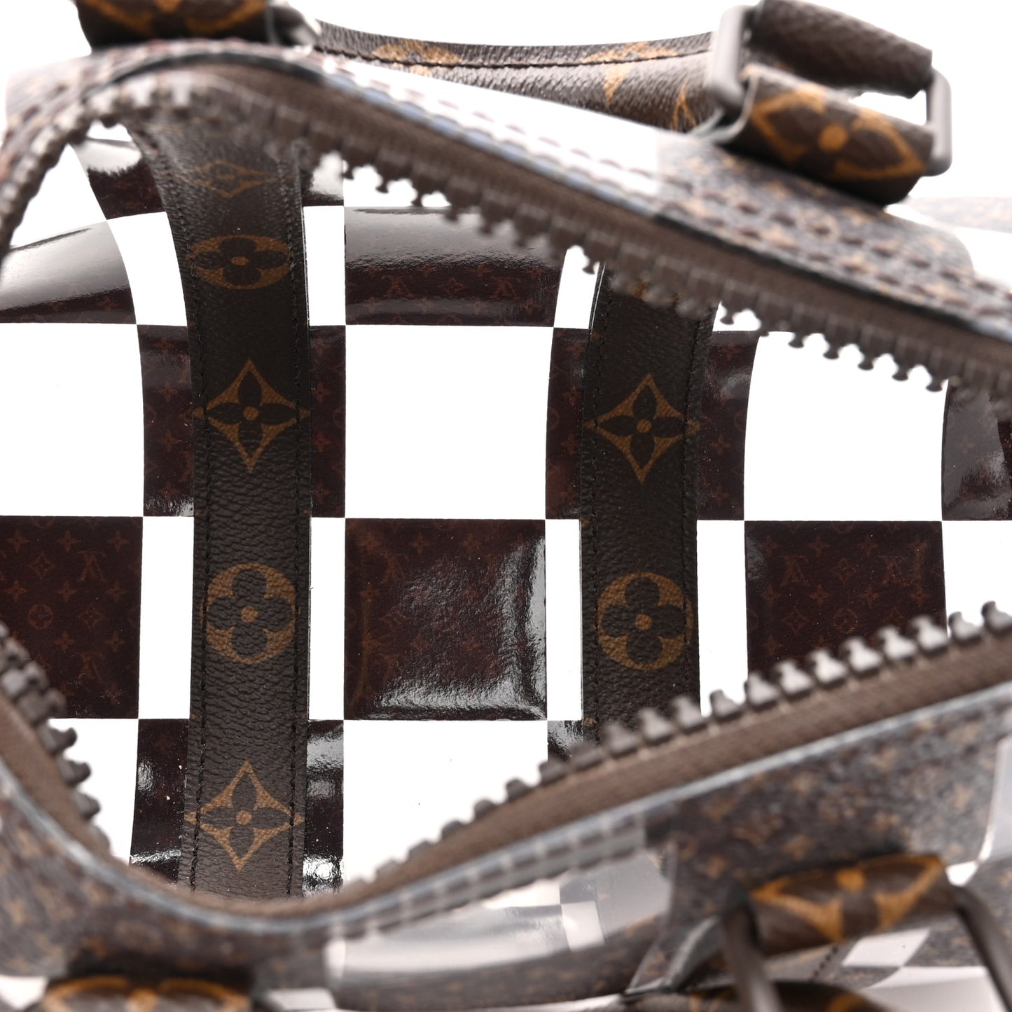 PVC Monogram Chess Keepall Bandouliere 25
