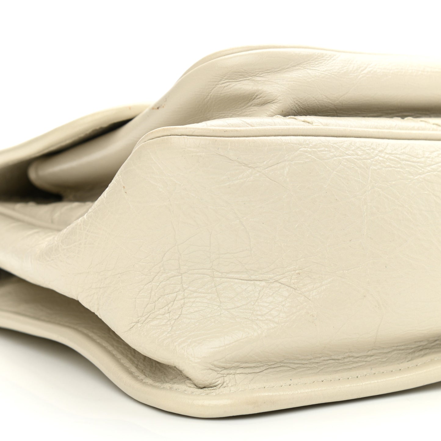 Crinkled Calfskin Matelasse Monogram Medium Niki Chain Satchel Ivory
