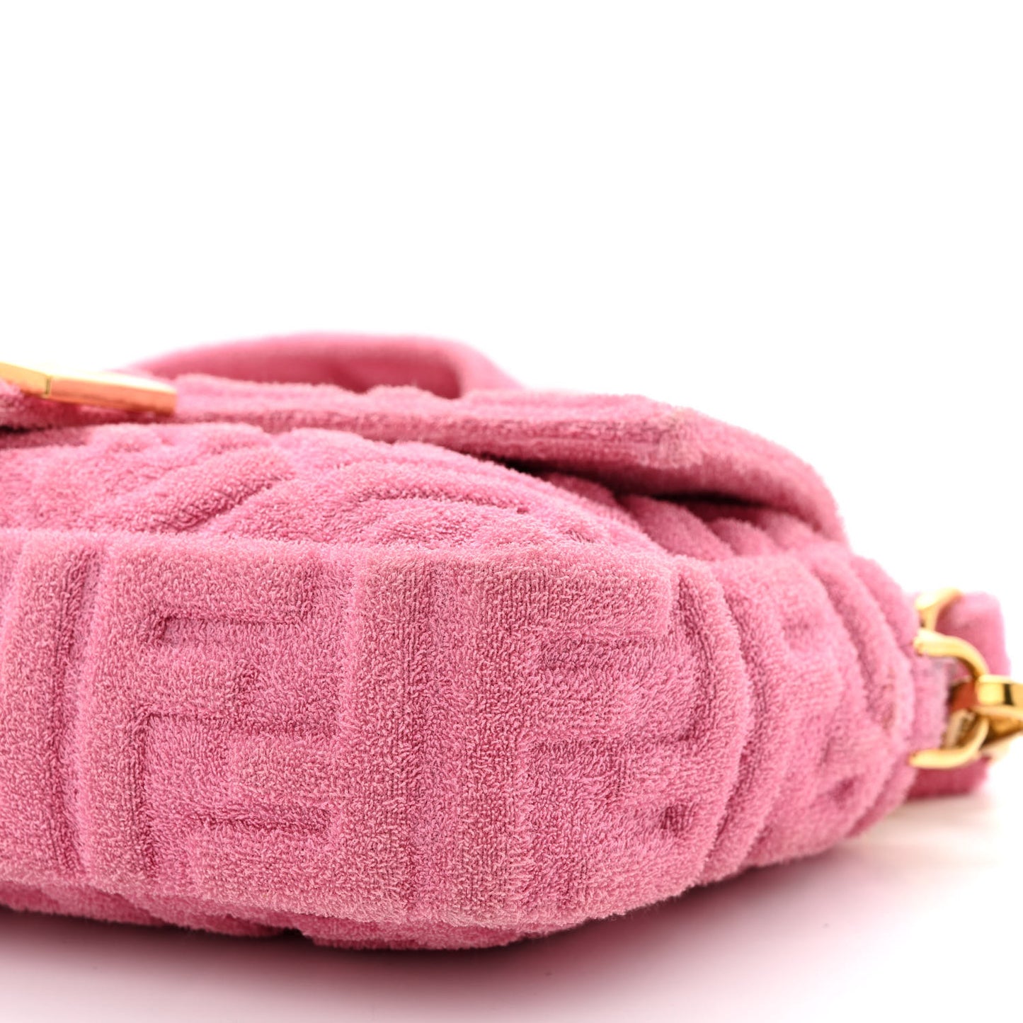 Terry Cloth Vitello Century Matte FF 1974 Embossed Baguette Lollypop