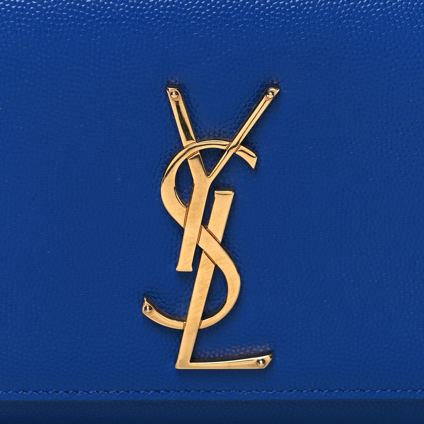 Grain De Poudre Classic Monogram Cassandre Clutch Blue Majorelle