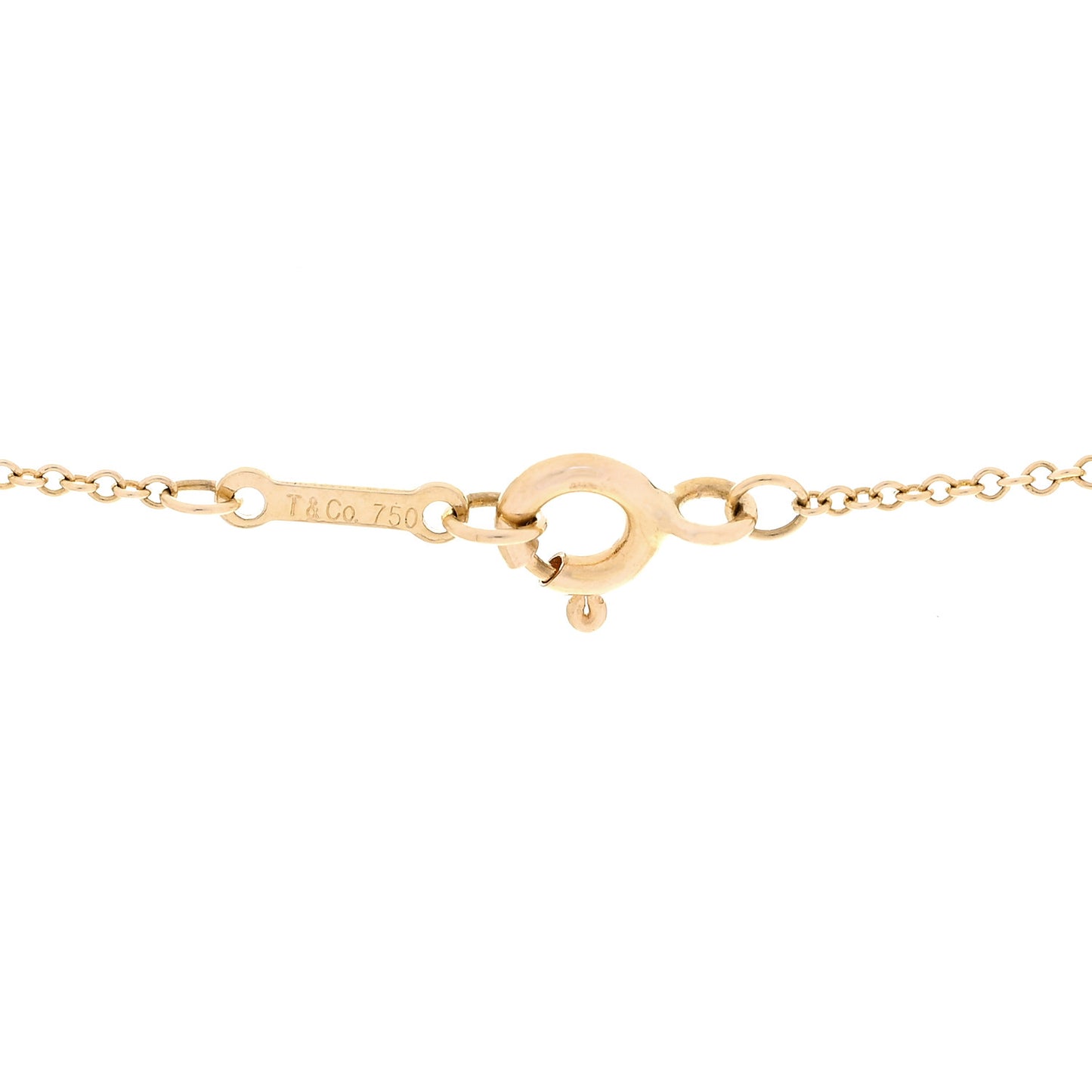 18K Yellow Gold Mini Paloma Picasso Loving Heart Pendant Necklace