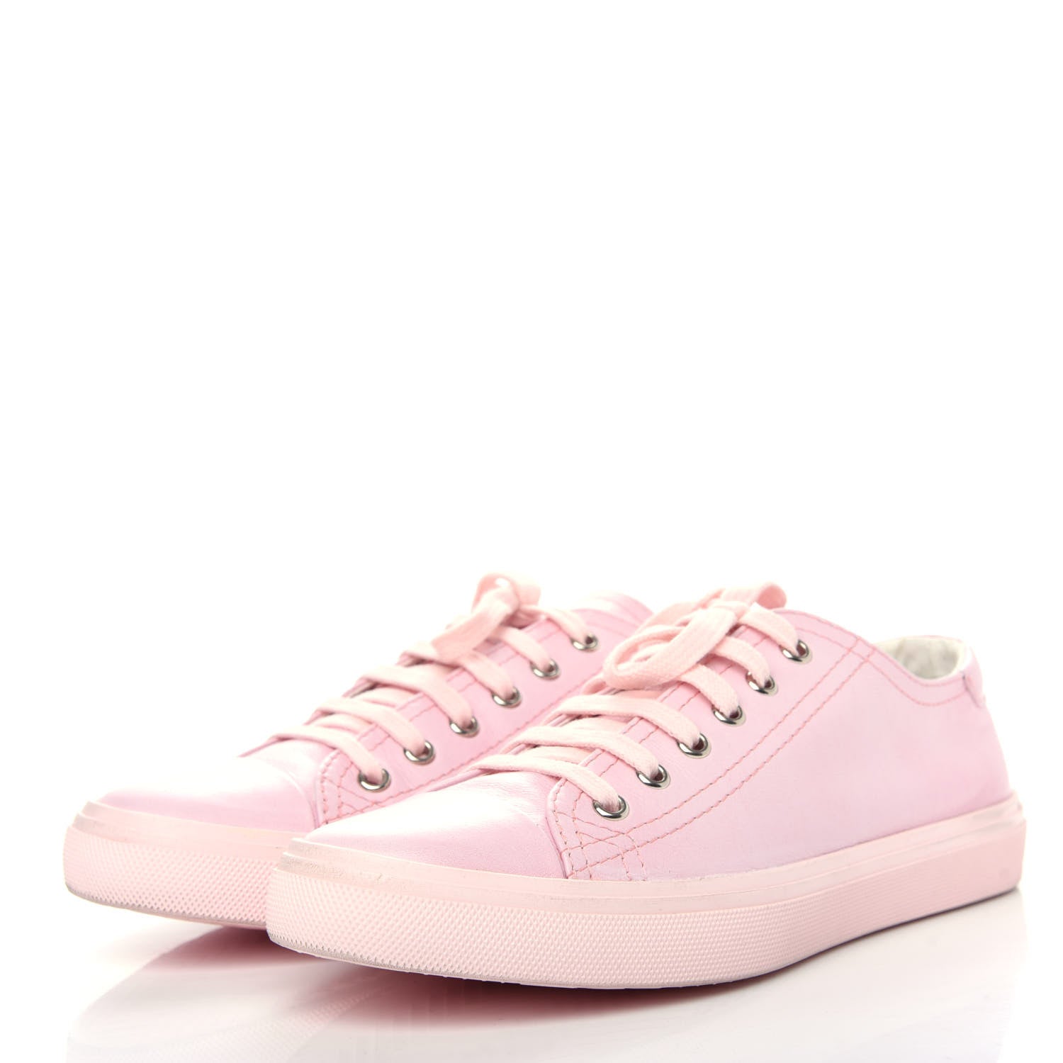 Saint Laurent Calfskin Distressed Bedford Low Top Sneakers 38.5 Fanne Rose 3 of 11