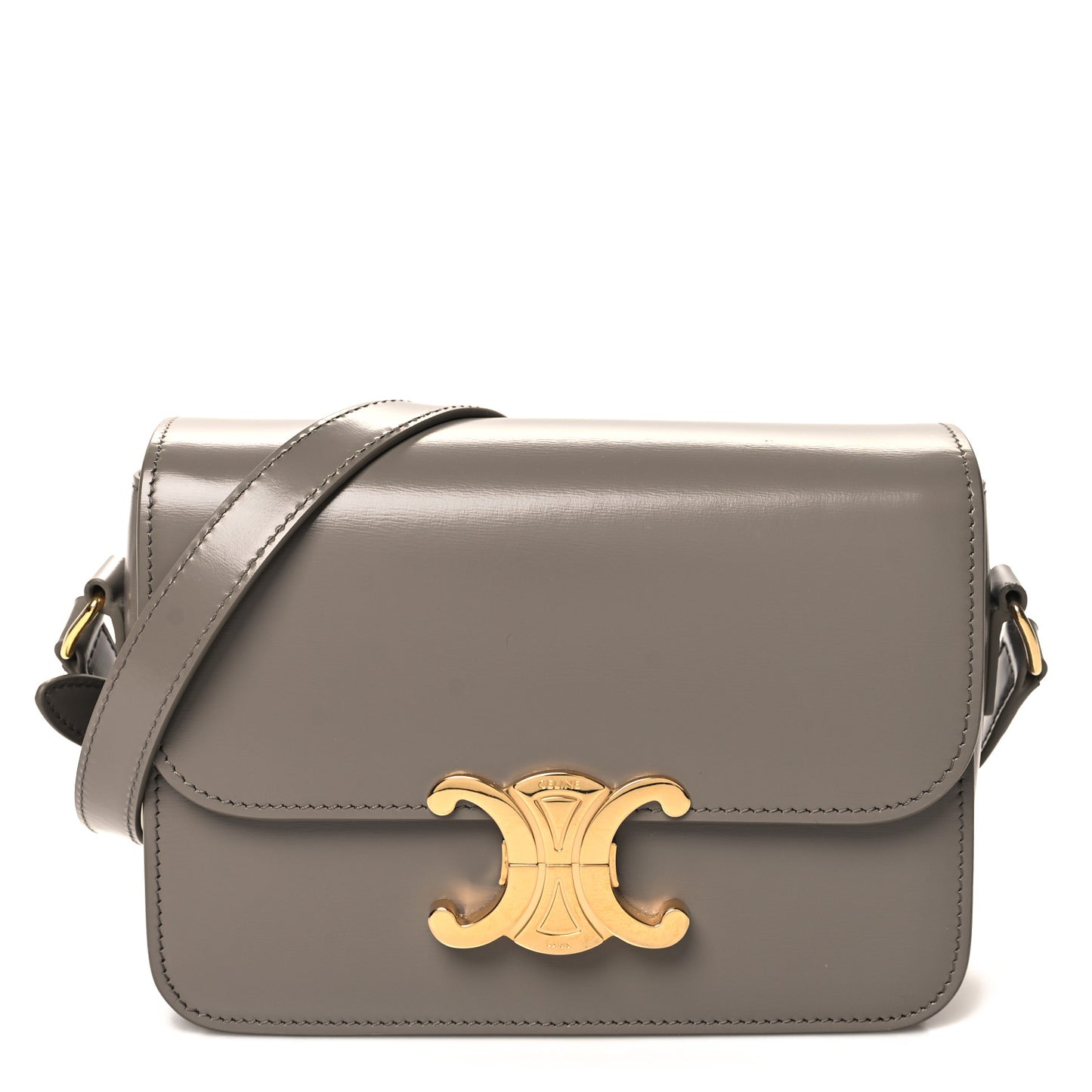 Shiny Calfskin Teen Triomphe Pebble