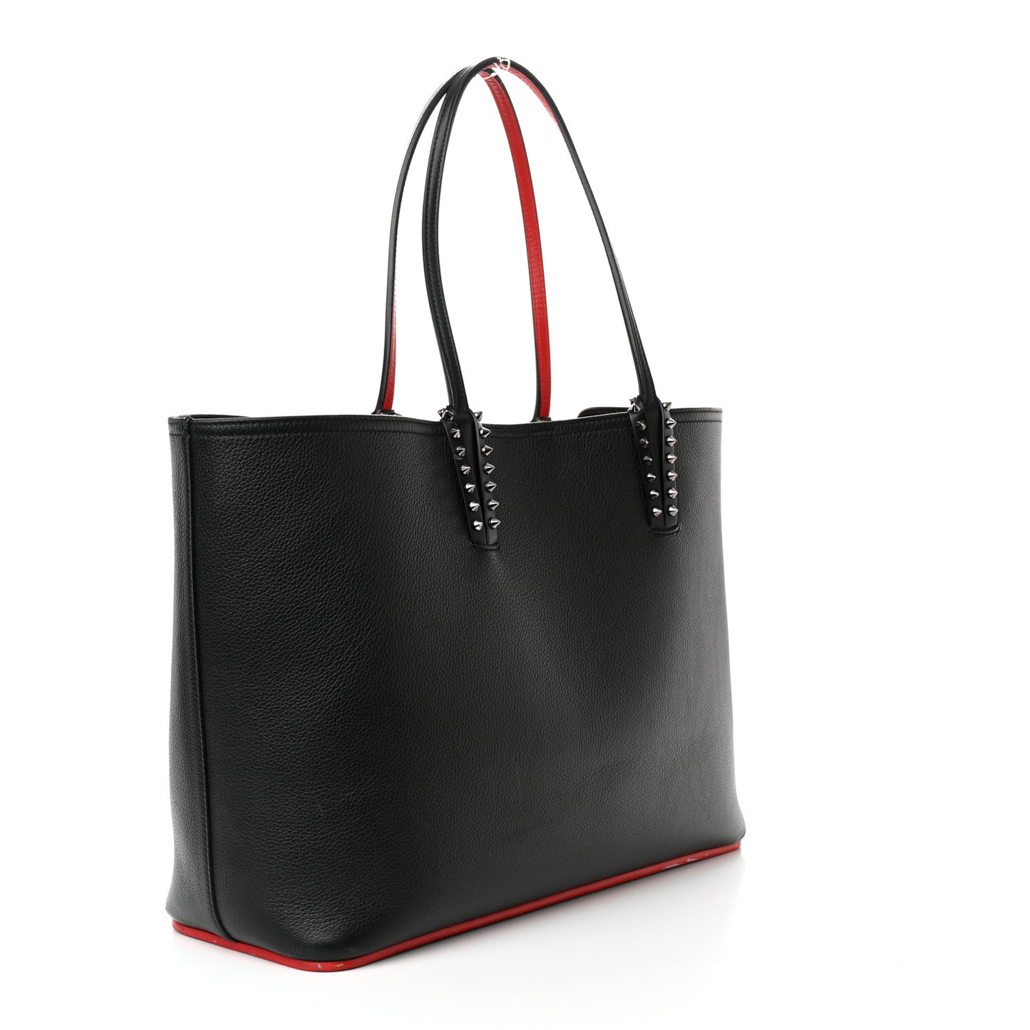 Calfskin Spikes East West Cabata Tote Black