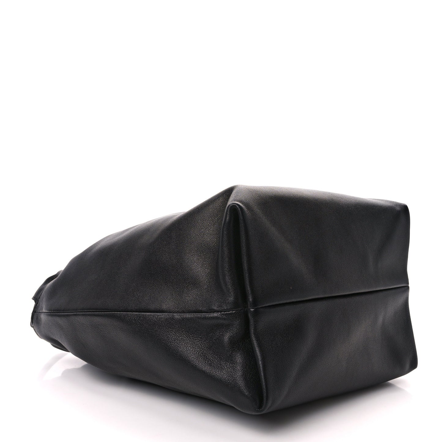 Nappa Vlogo Pouf Pouch Black
