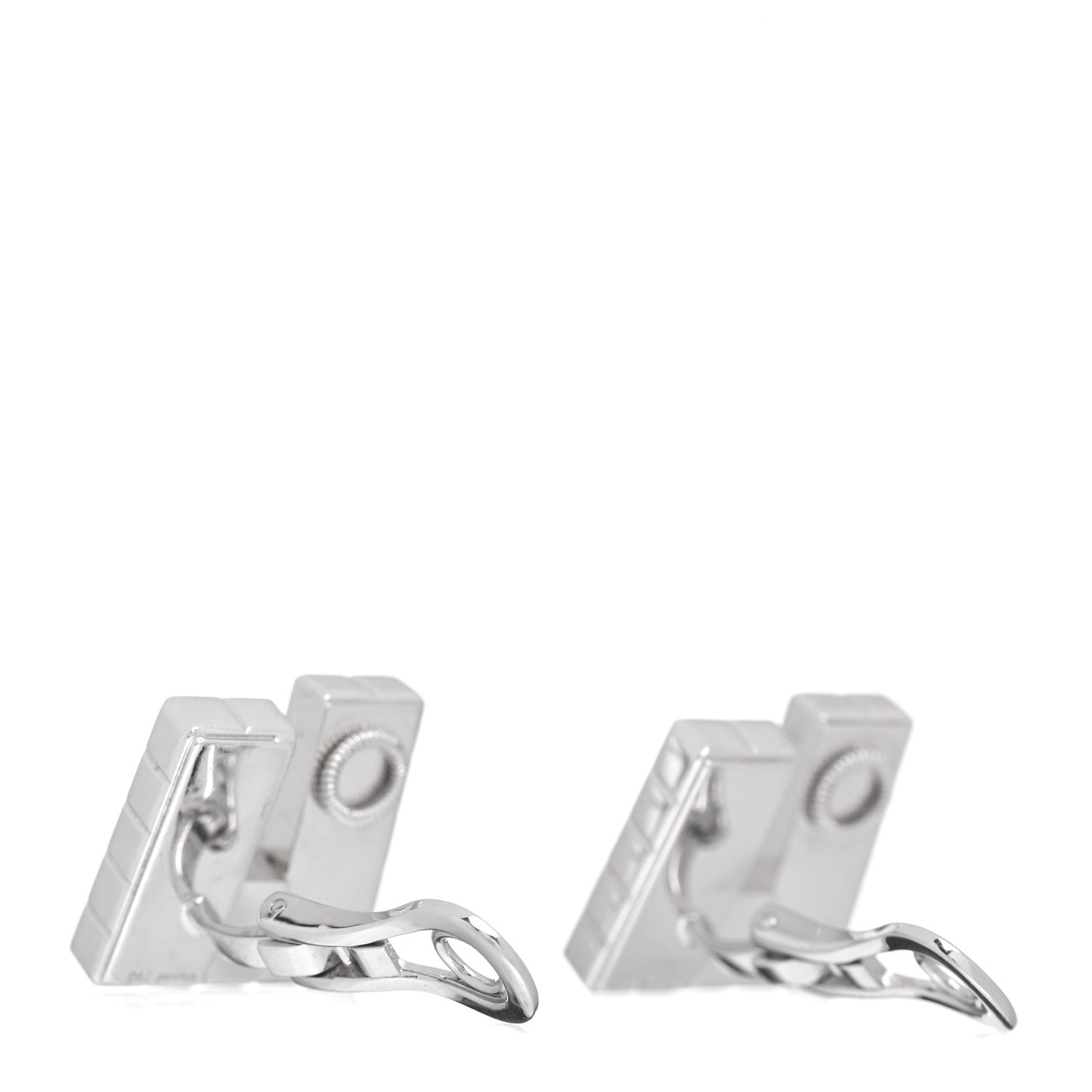 18K White Gold Diamond Ice Cube Clip-On Earrings
