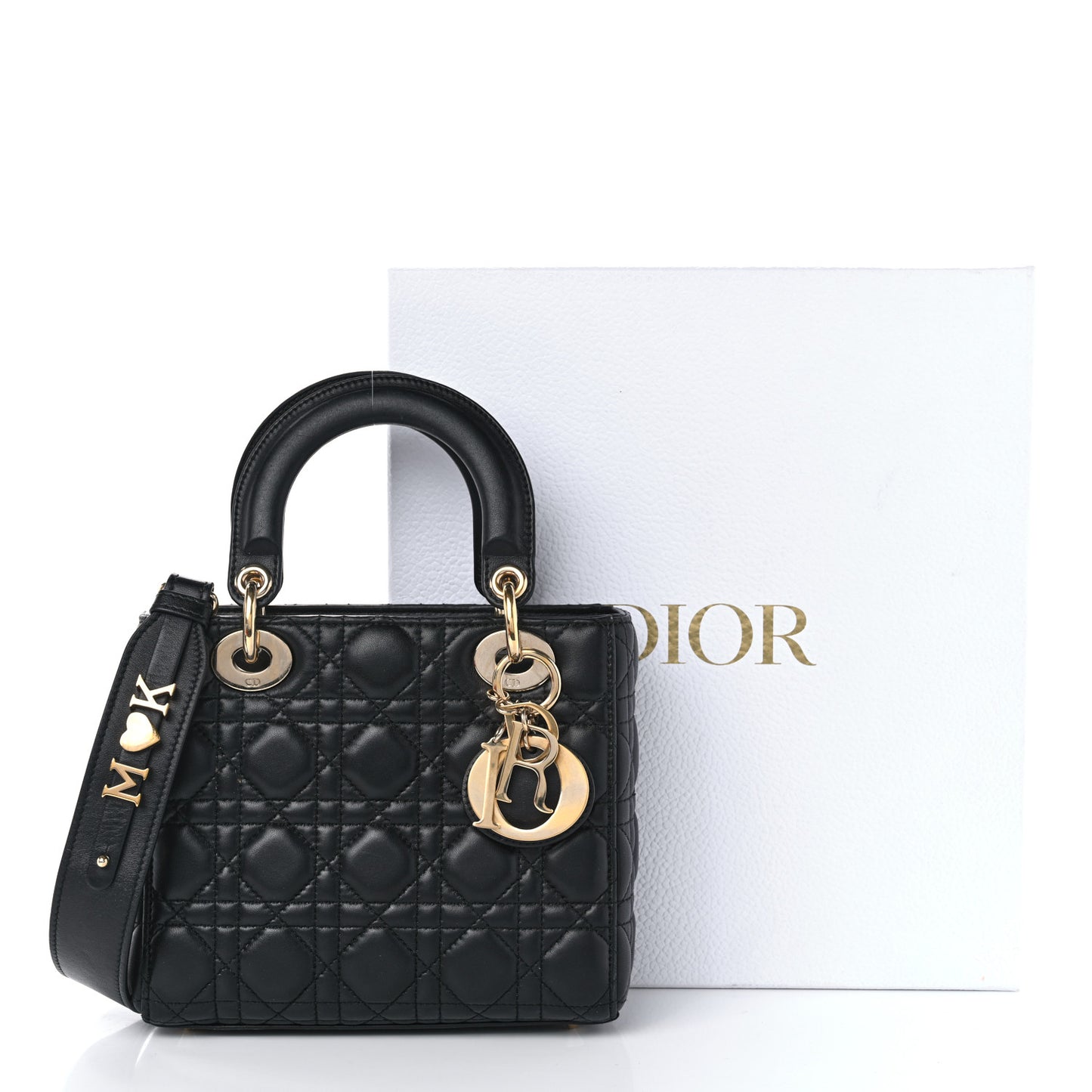 Lambskin Cannage Small My ABCDior Lady Dior Black