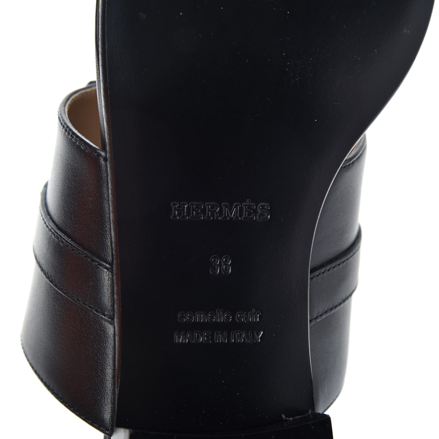 Calfskin Avenue Sandals 38 Black