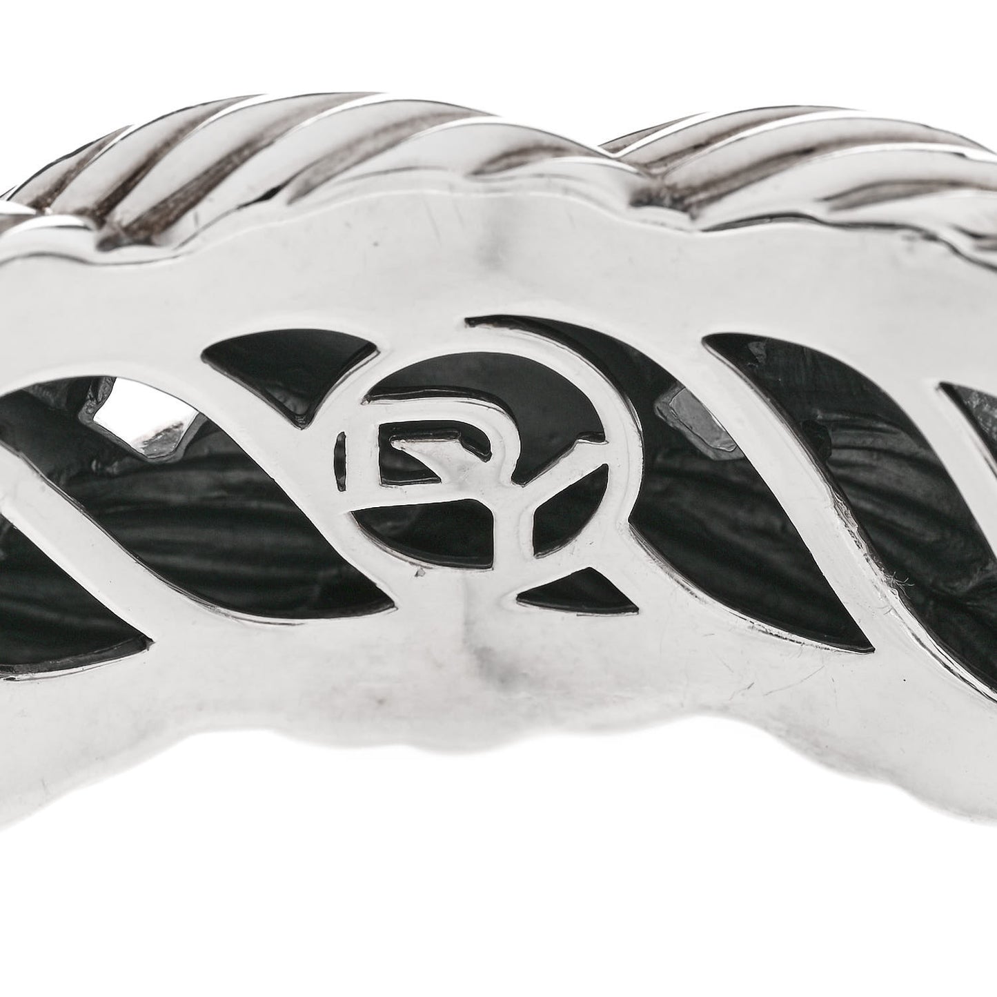 Sterling Silver Large Woven Cable Cuff Bracelet