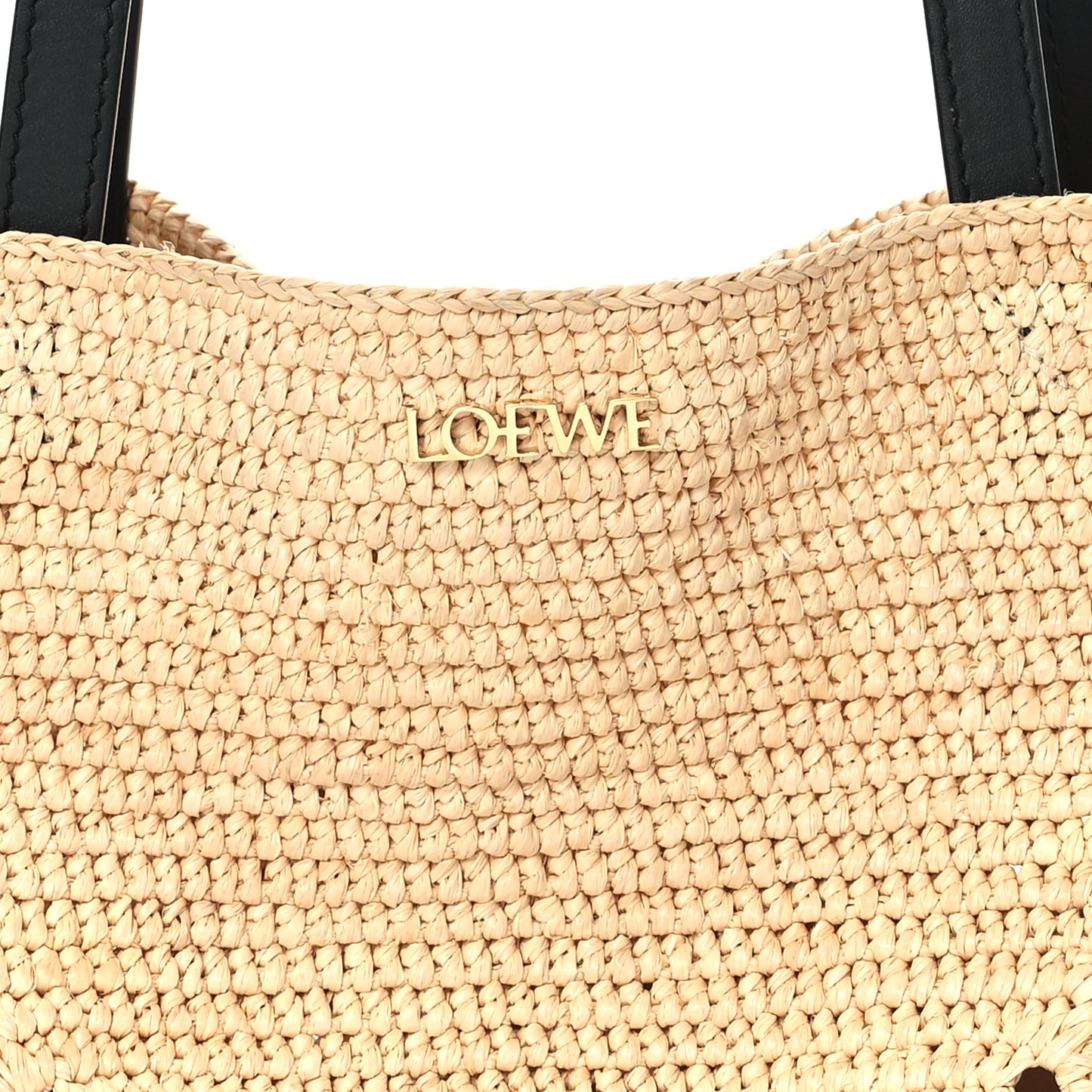 Raffia Calfskin Medium Puzzle Fold Tote Natura