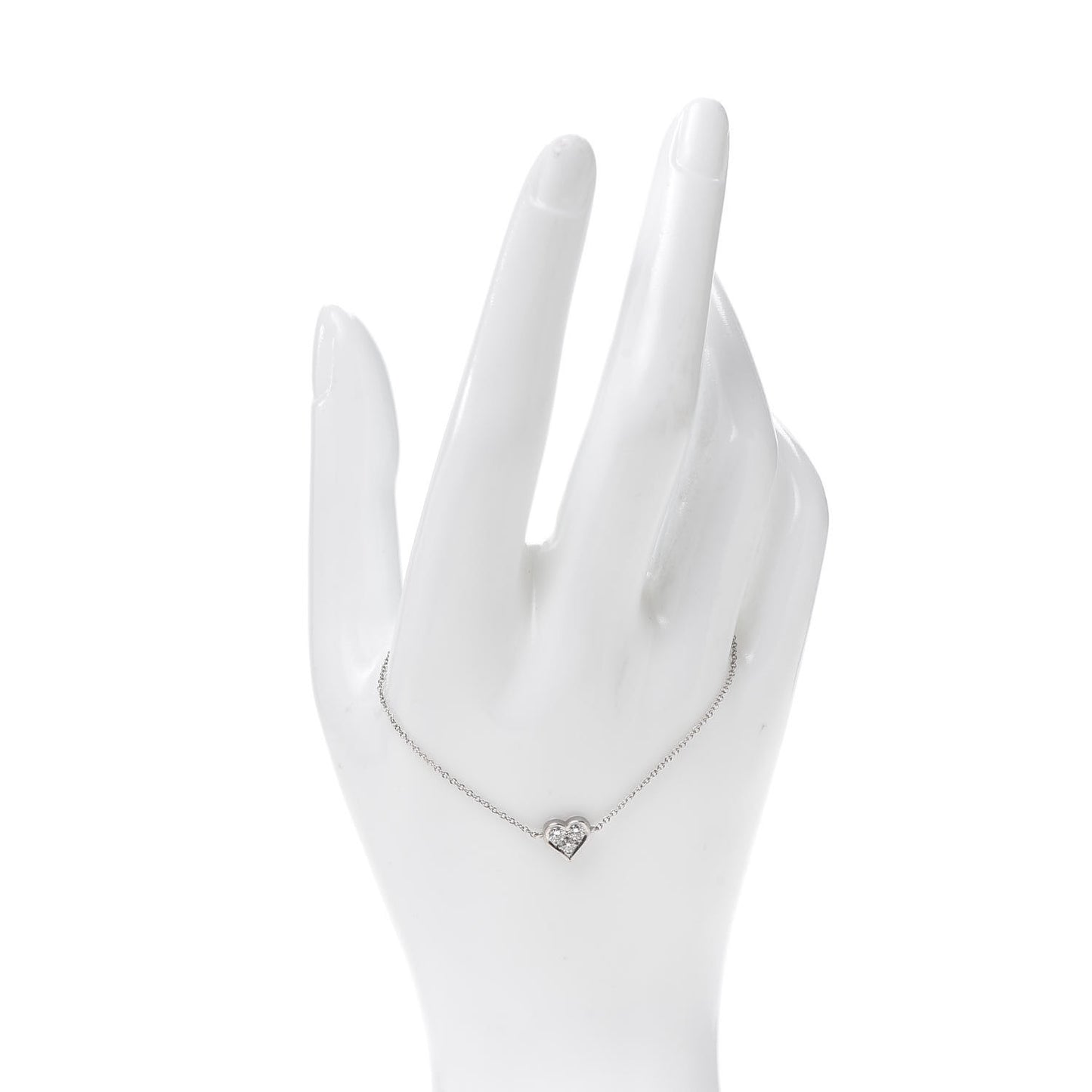 Platinum Diamond Hearts Bracelet