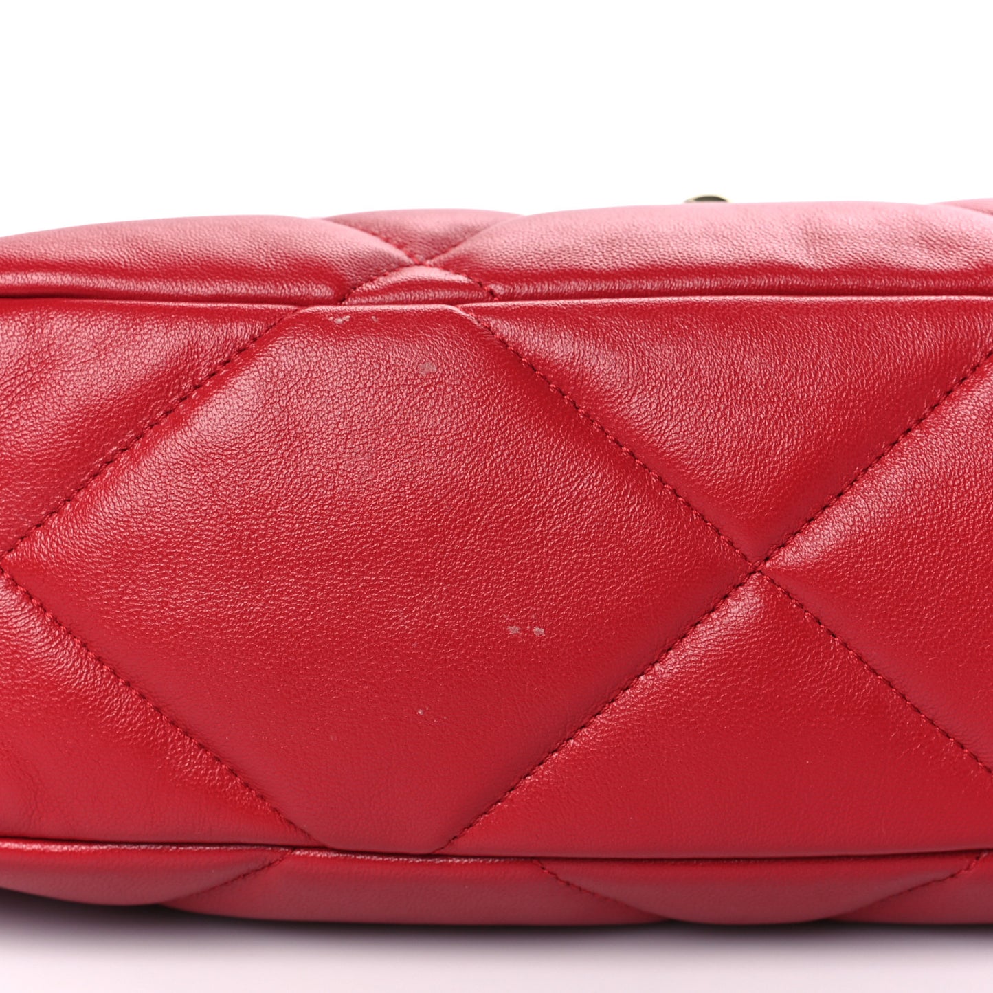 Lambskin Quilted Large Chanel 19 Flap Red