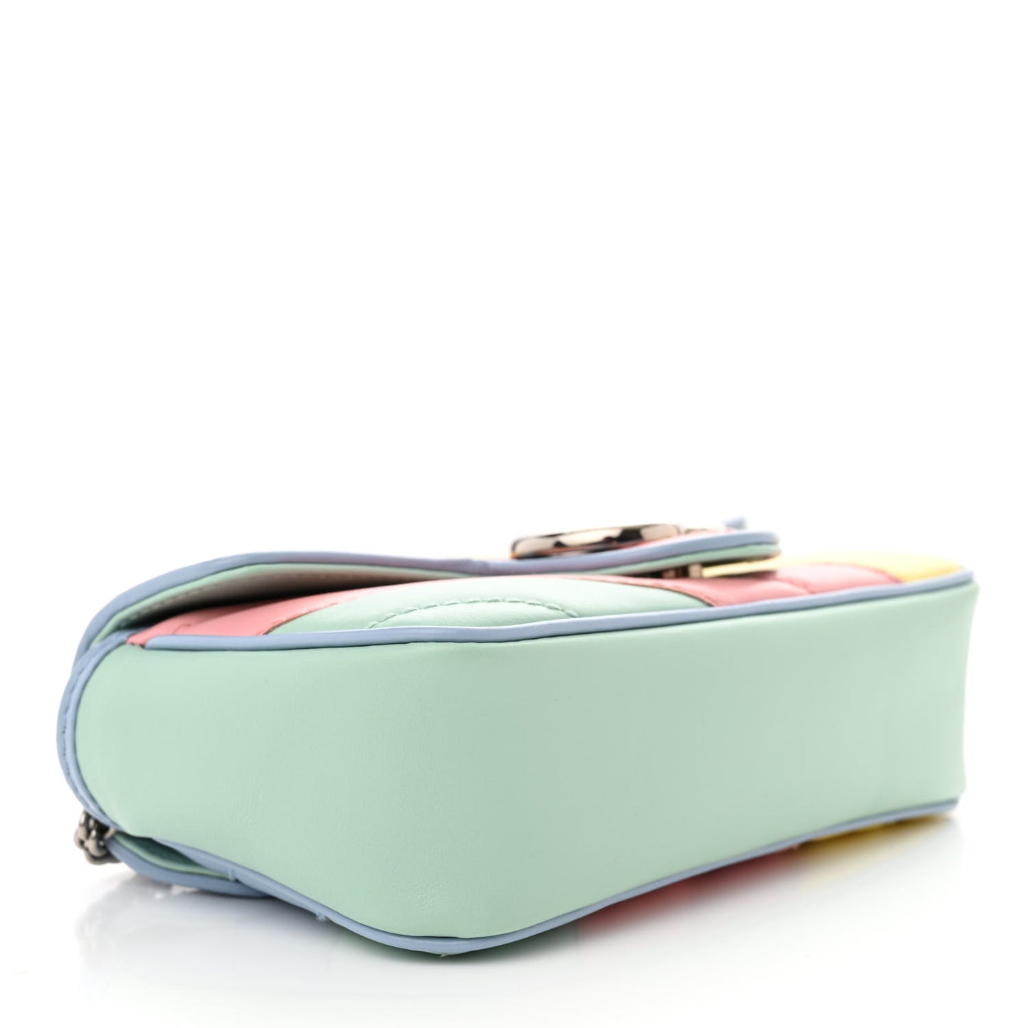 Calfskin Matelasse Diagonal Super Mini GG Marmont Shoulder Bag Multicolor Pastel