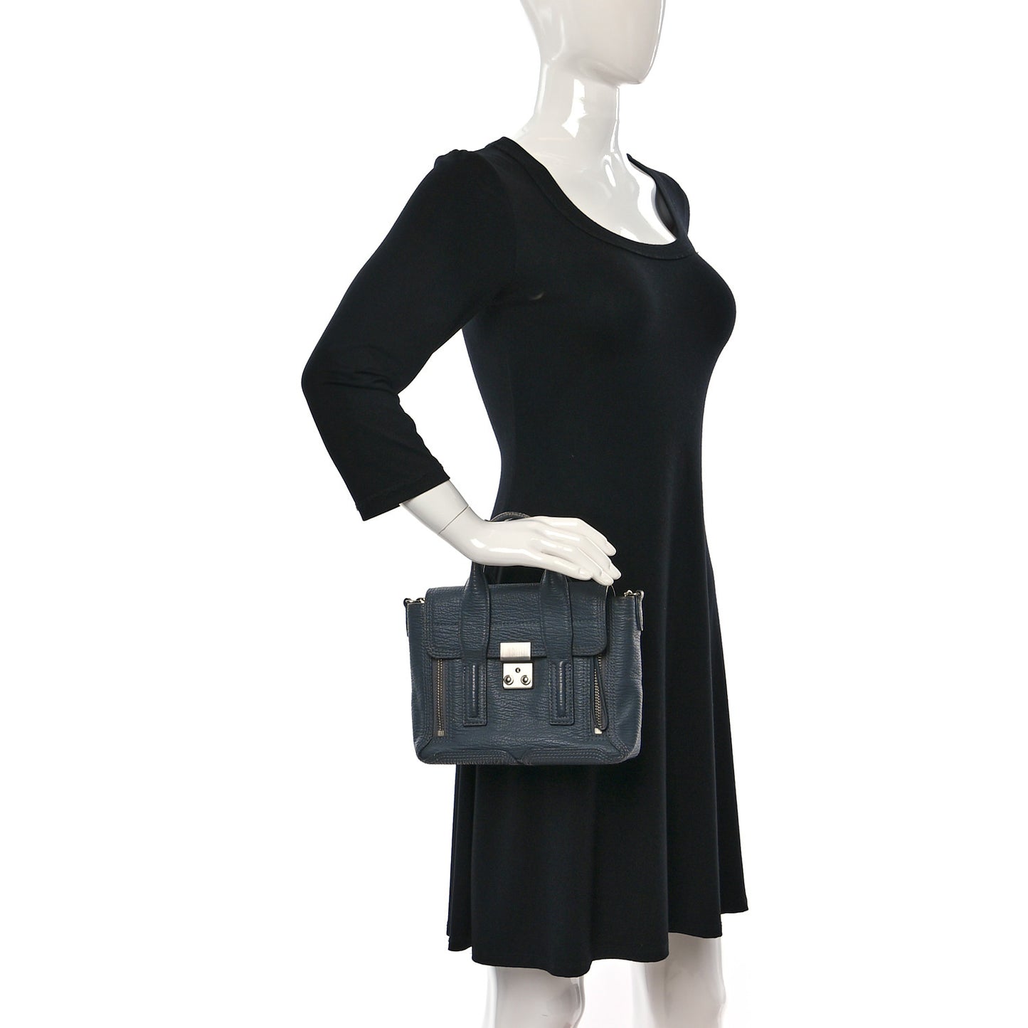 Textured Calfskin Mini Pashli Satchel Storm