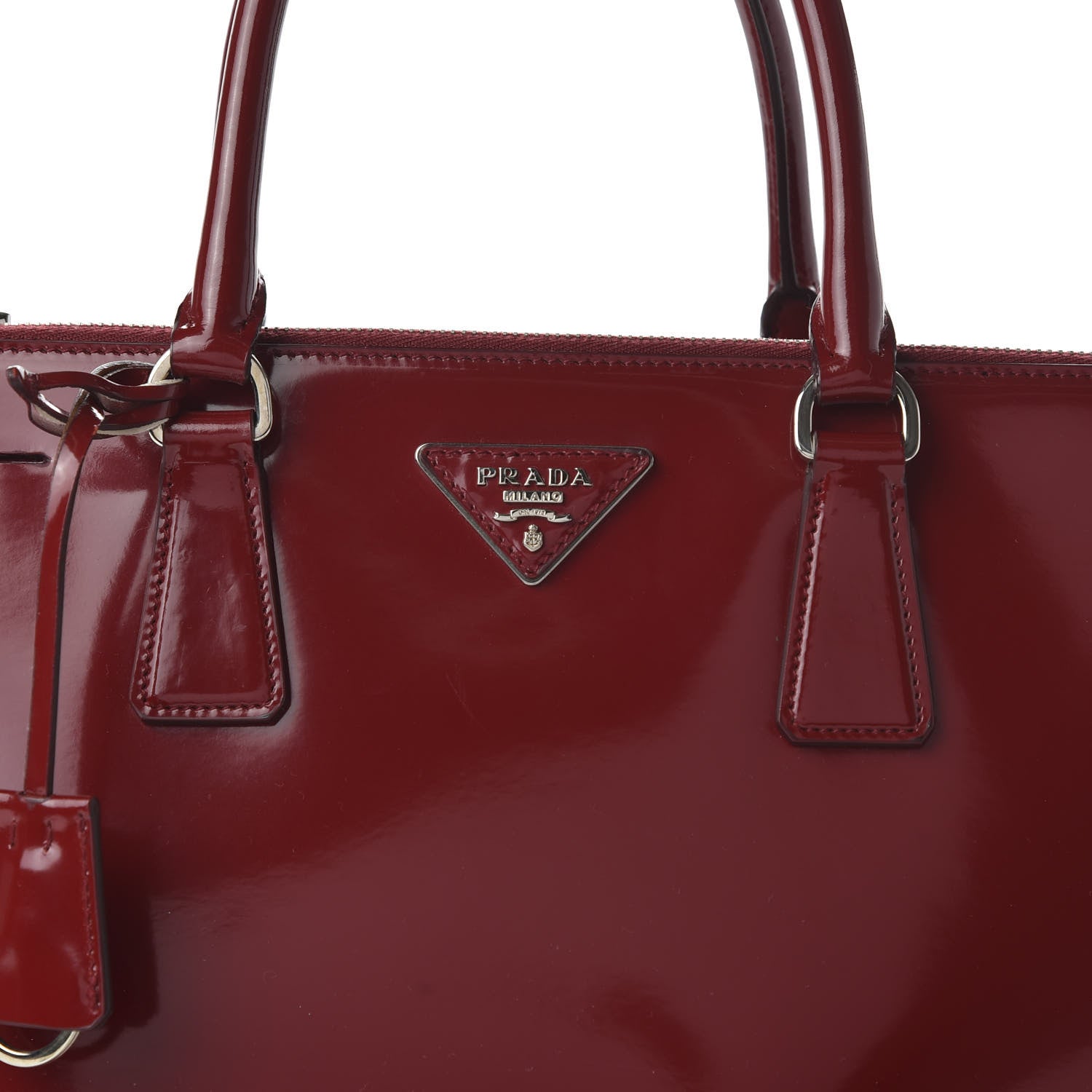 Prada Spazzolato Large Double Zip Tote Scarlatto Rubino 10 of 12