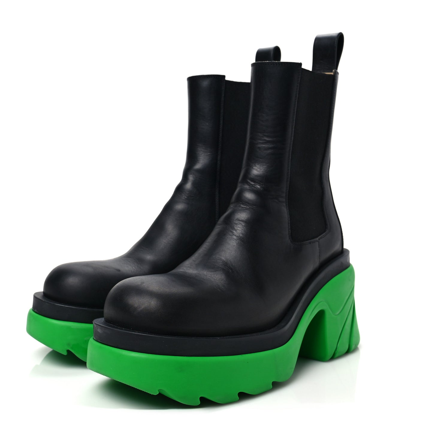 Calfskin The Flash Chelsea Boots 38.5 Black Grass