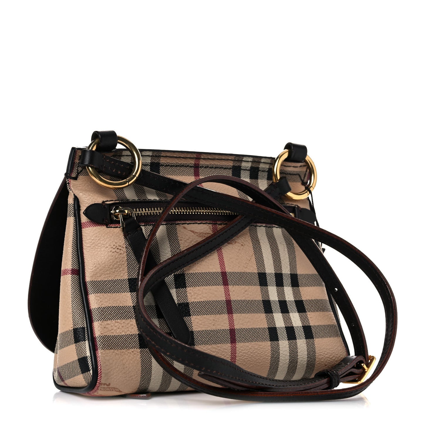 Haymarket Check Baby Bridle Saddle Bag Dark Clove Brown