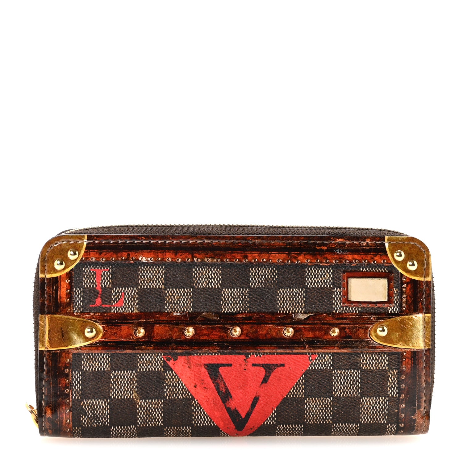 Louis Vuitton Transformed Damier Ebene Time Trunk Zippy Wallet