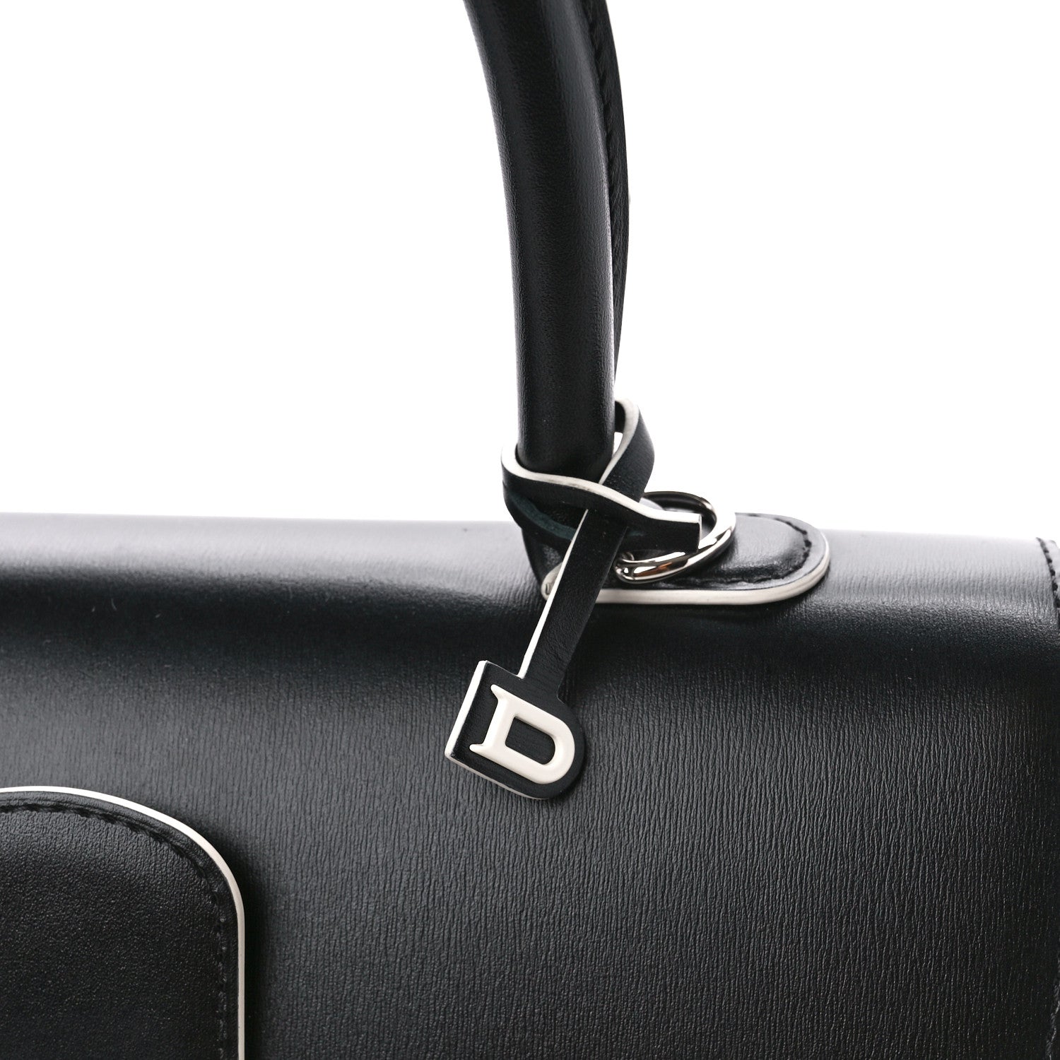 Delvaux Box Calfskin MM Brillant Clouds Satchel Black Ciel 14 of 14