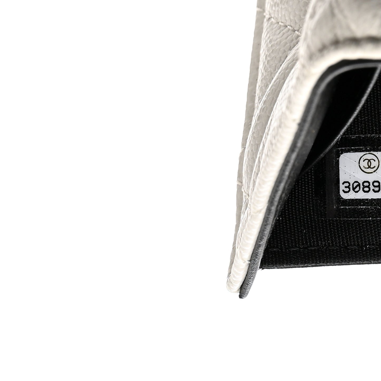Caviar Quilted My Everything Small Flap Wallet White