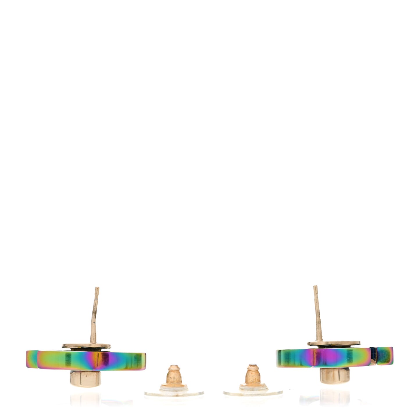 Metal CC Turnlock Interchangeable Earrings Gold