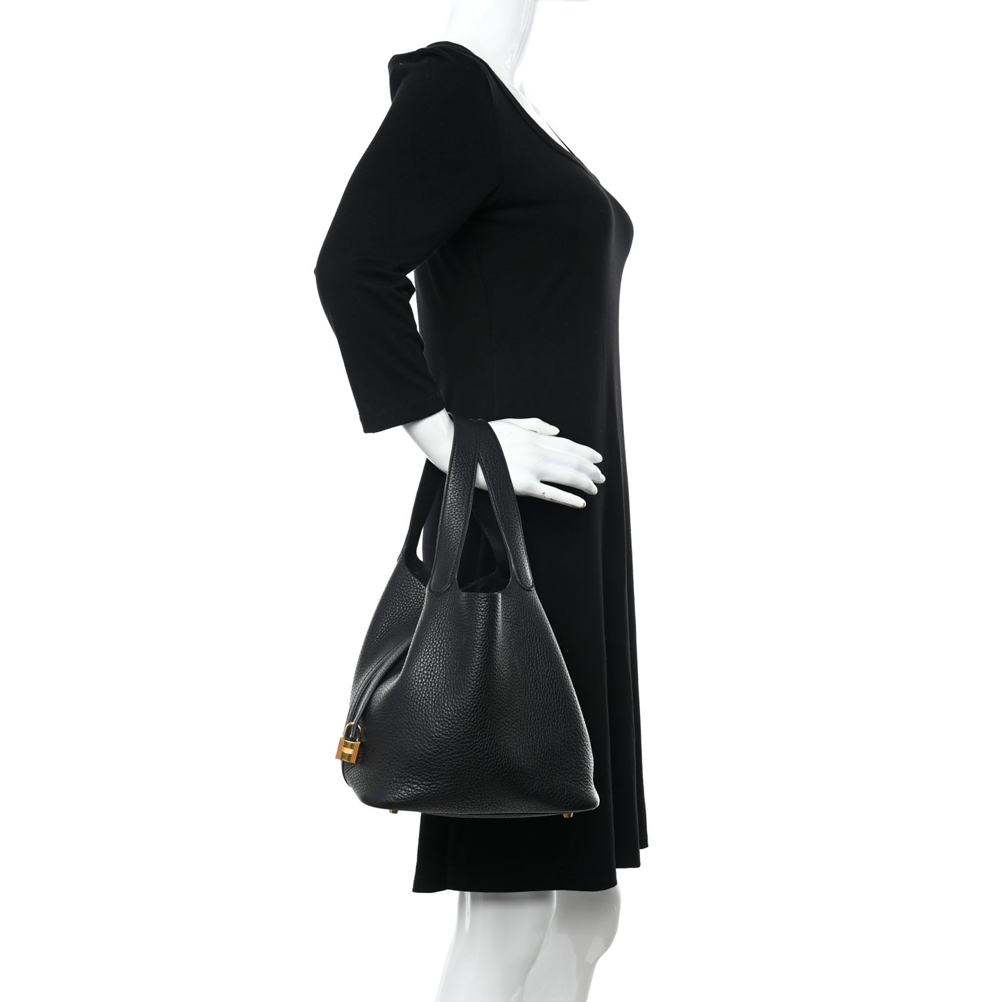 Taurillon Clemence Picotin Lock 22 MM Black