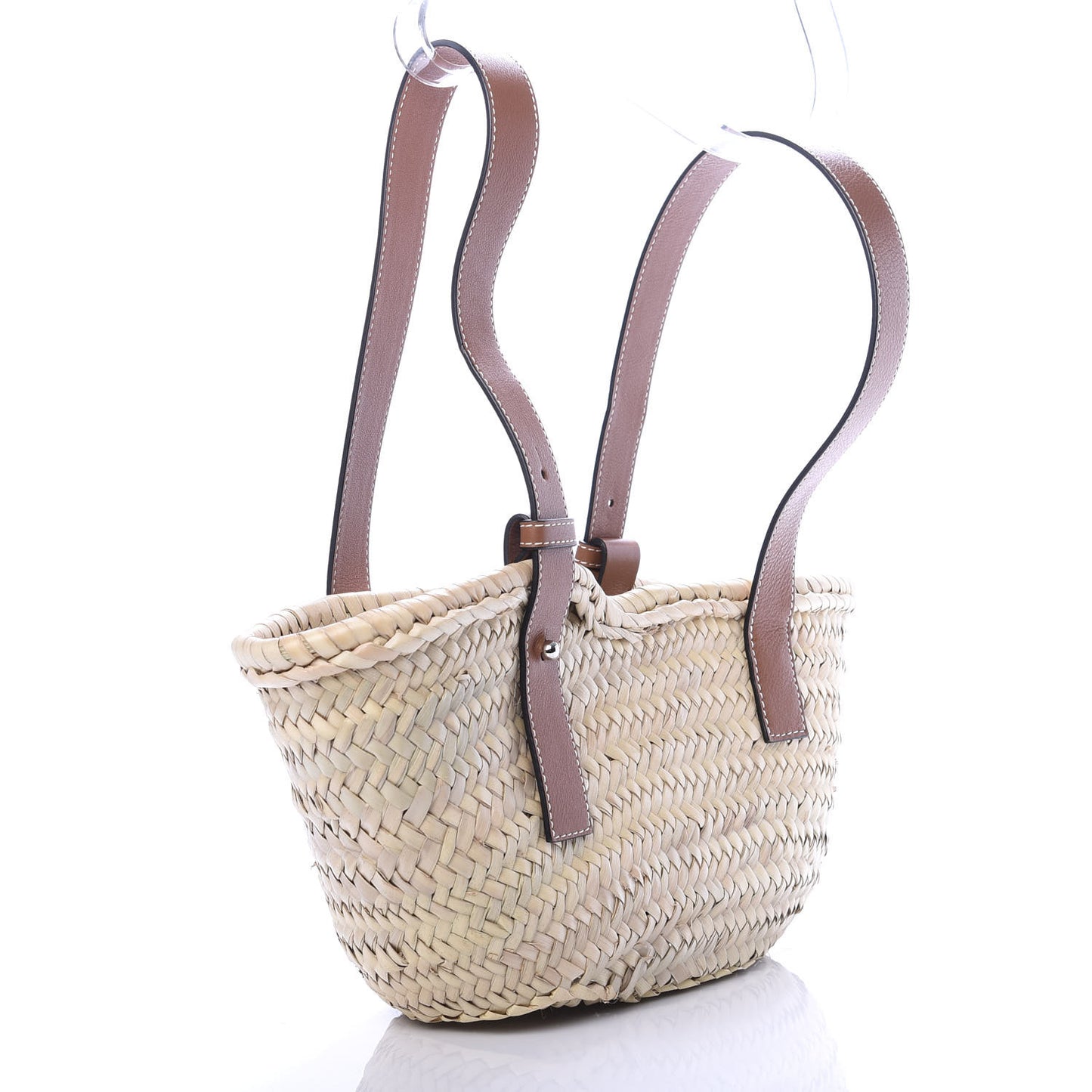 Raffia Small Basket Tote Bag Natural Tan